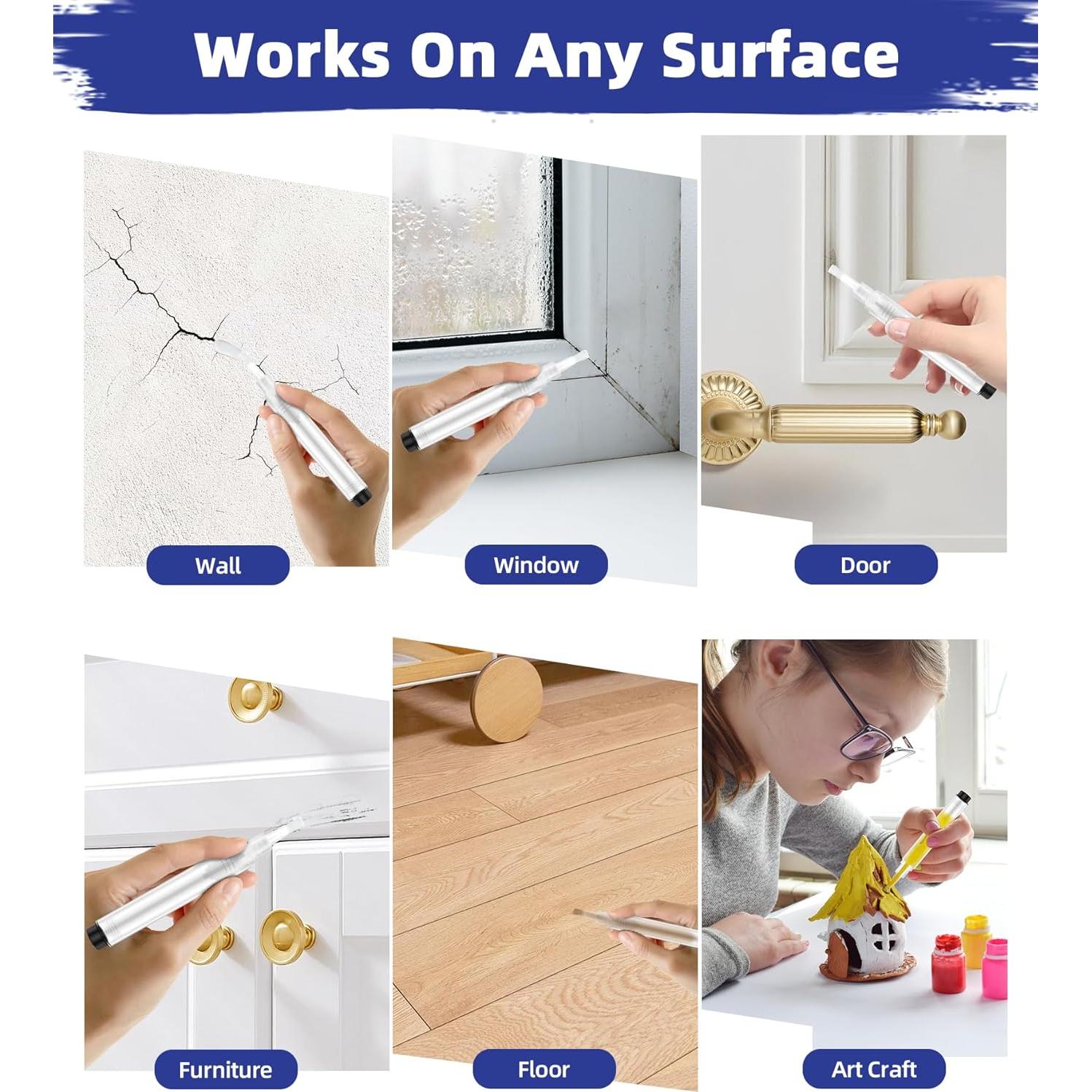 Bolígrafo de Pintura Rellenable YULOFMVE 6 Pcs Reparación