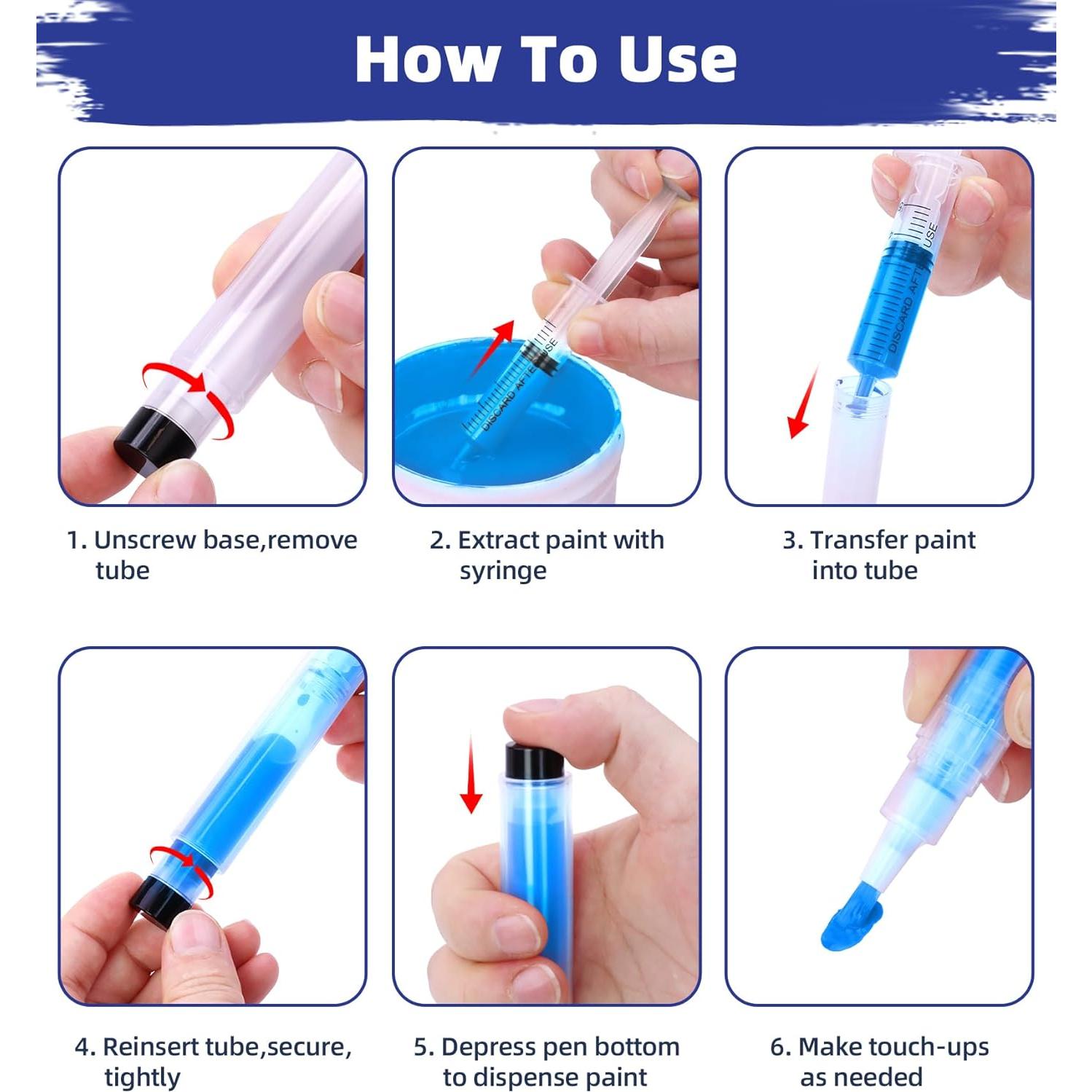 Bolígrafo de Pintura Rellenable YULOFMVE 6 Pcs Reparación