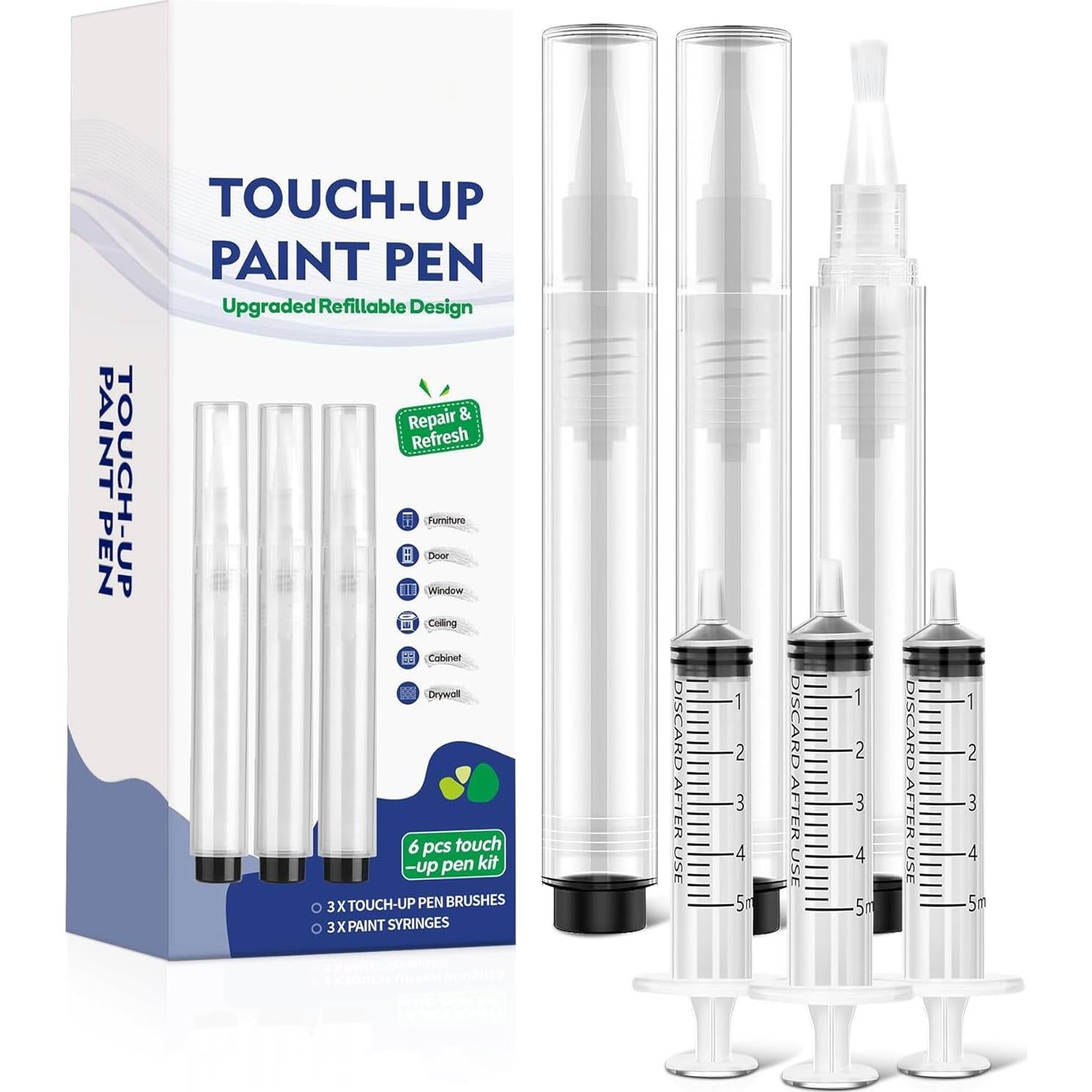 Bolígrafo de Pintura Rellenable YULOFMVE 6 Pcs Reparación