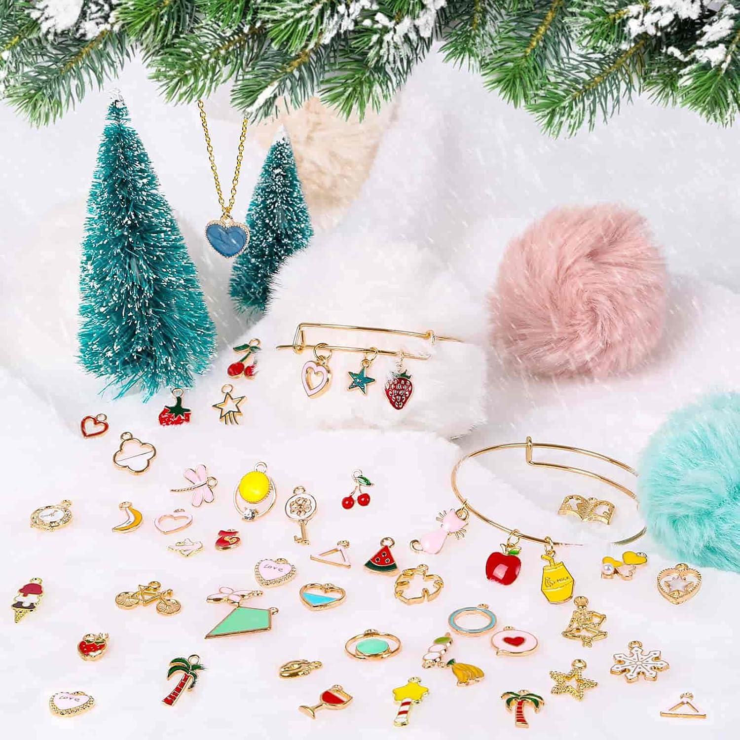 Kit de 200 Charms de Metal Mezclados Acejoz para Joyería DIY