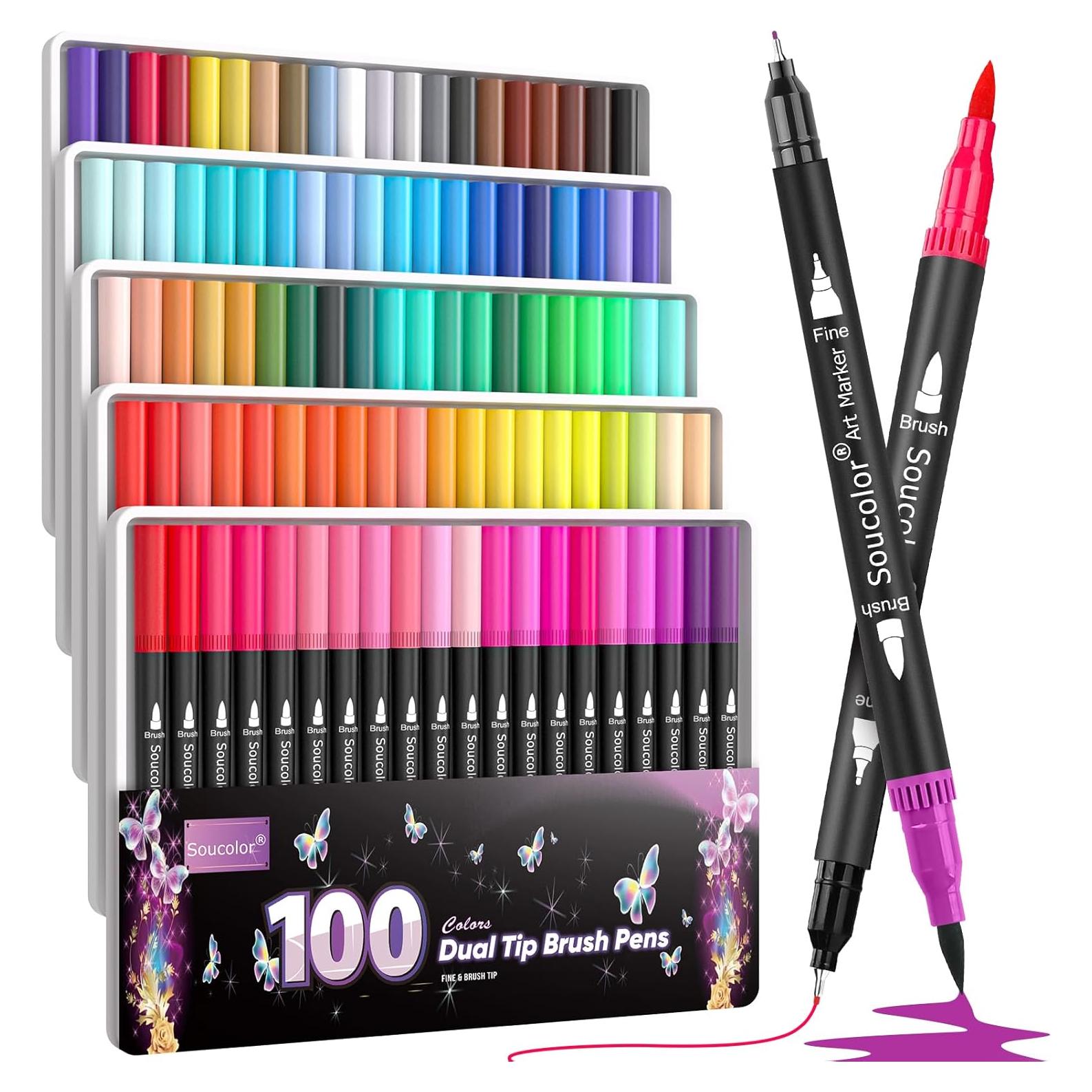 Kits de Arte Soucolor 100 Colores Doble Punta para Chicas