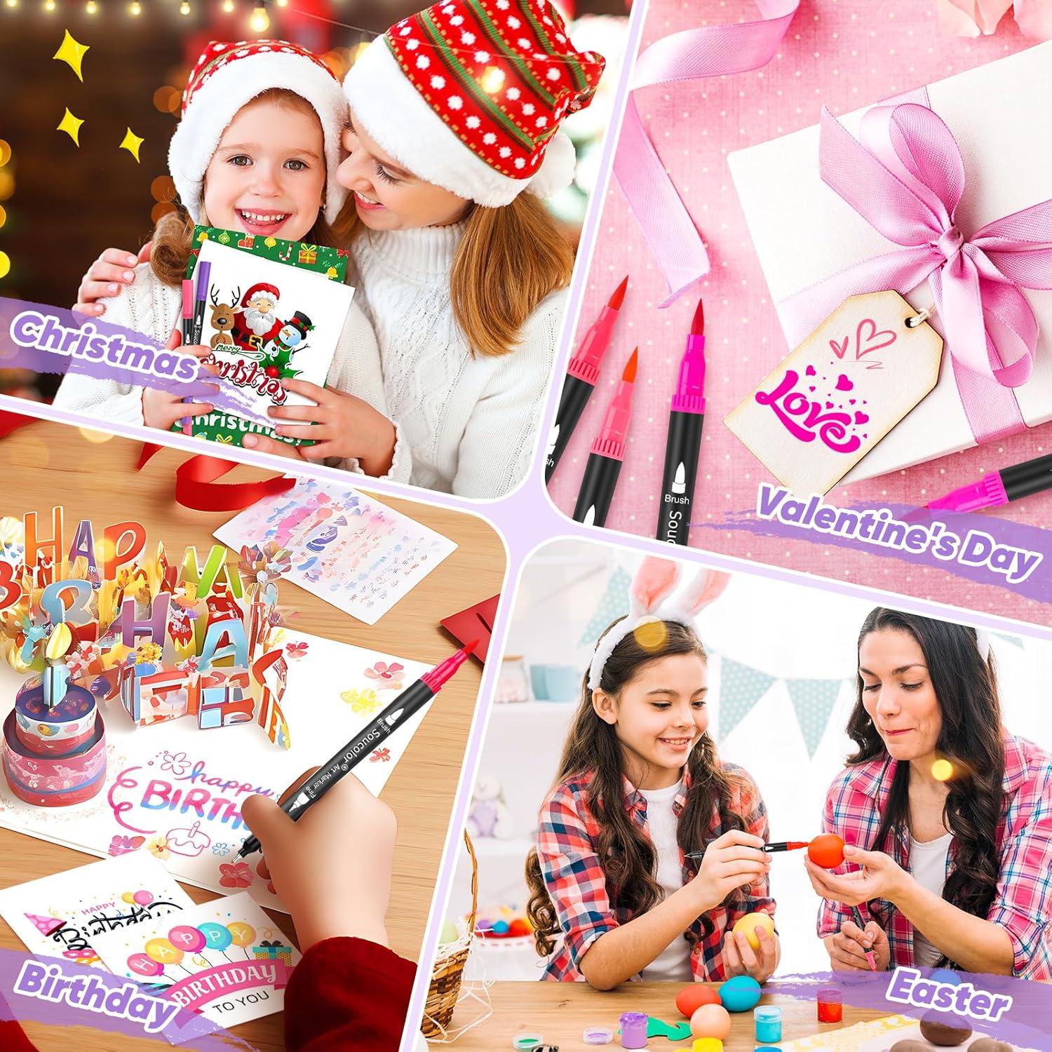 Kits de Arte Soucolor 100 Colores Doble Punta para Chicas