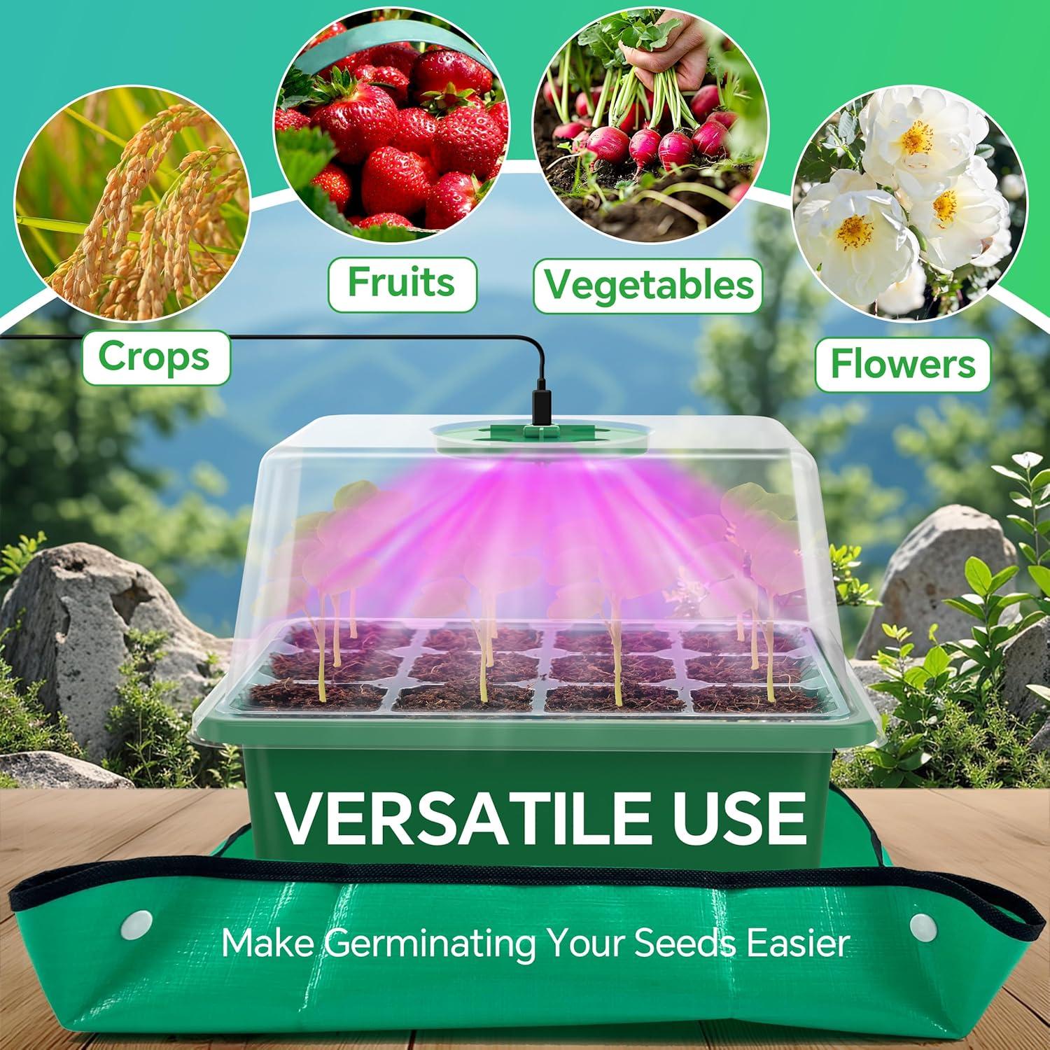 Kit de Inicio de Semillas Framokoko 5 Paquetes con Luz LED