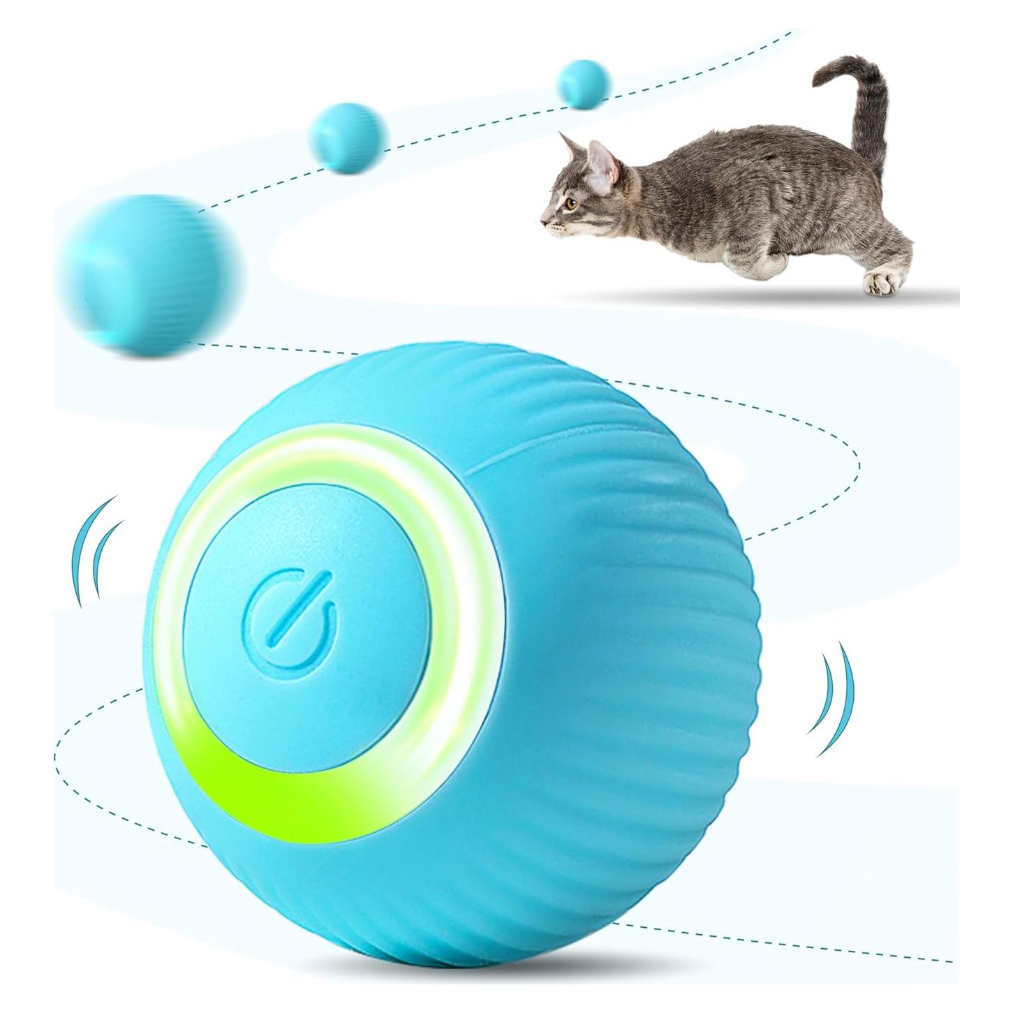 Juguete Interactivo para Gatos ZALBYUY Bola Rodante LED