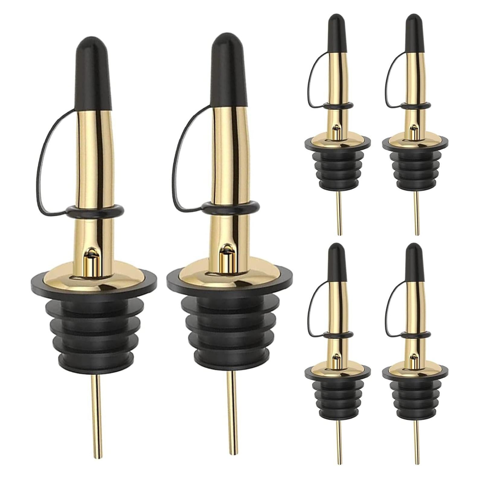 Pafusen 6 Vertedores de Botellas de Licor Acero Inoxidable Dorado