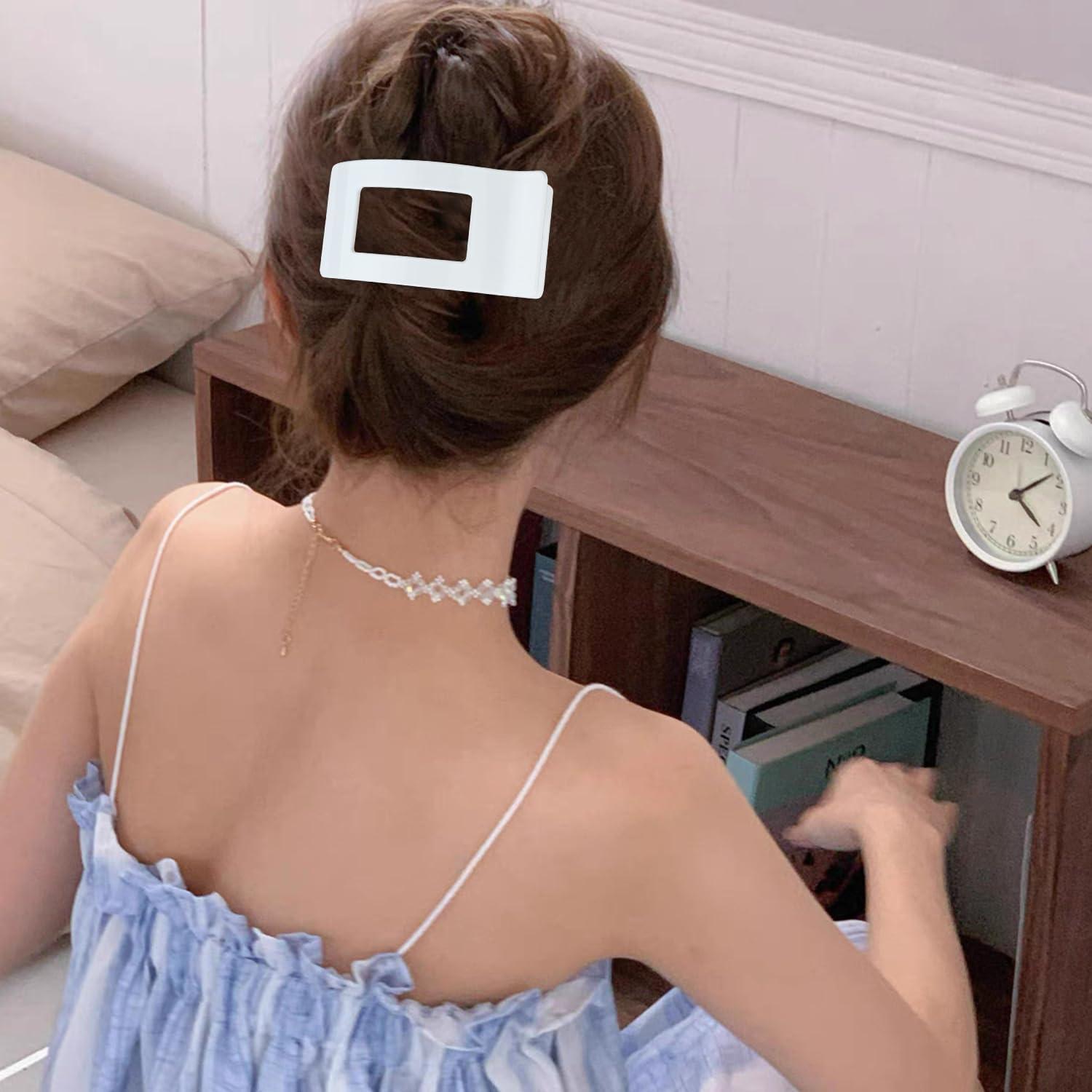 Clips de Pelo Planos Velscrun Ámbar 8.4 cm Antideslizantes