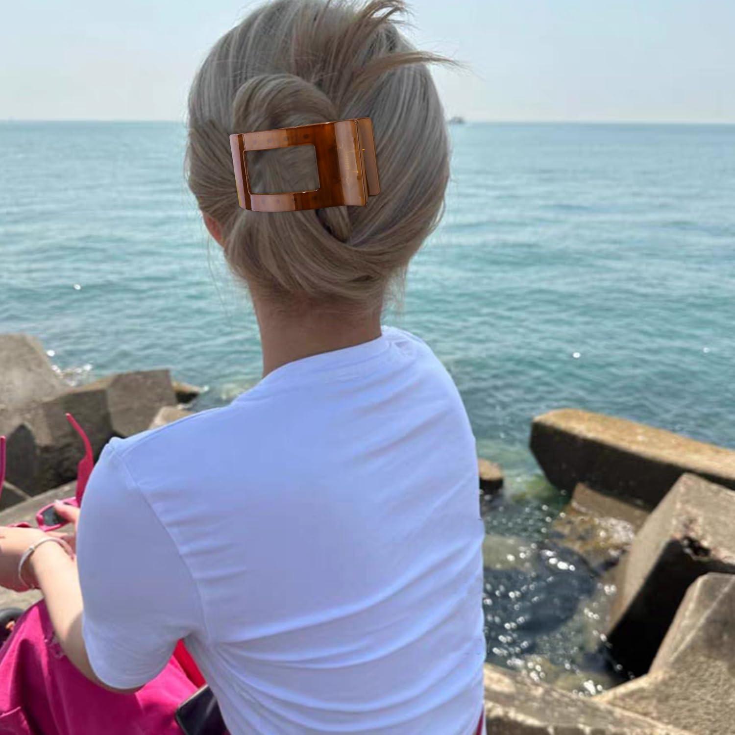 Clips de Pelo Planos Velscrun Ámbar 8.4 cm Antideslizantes