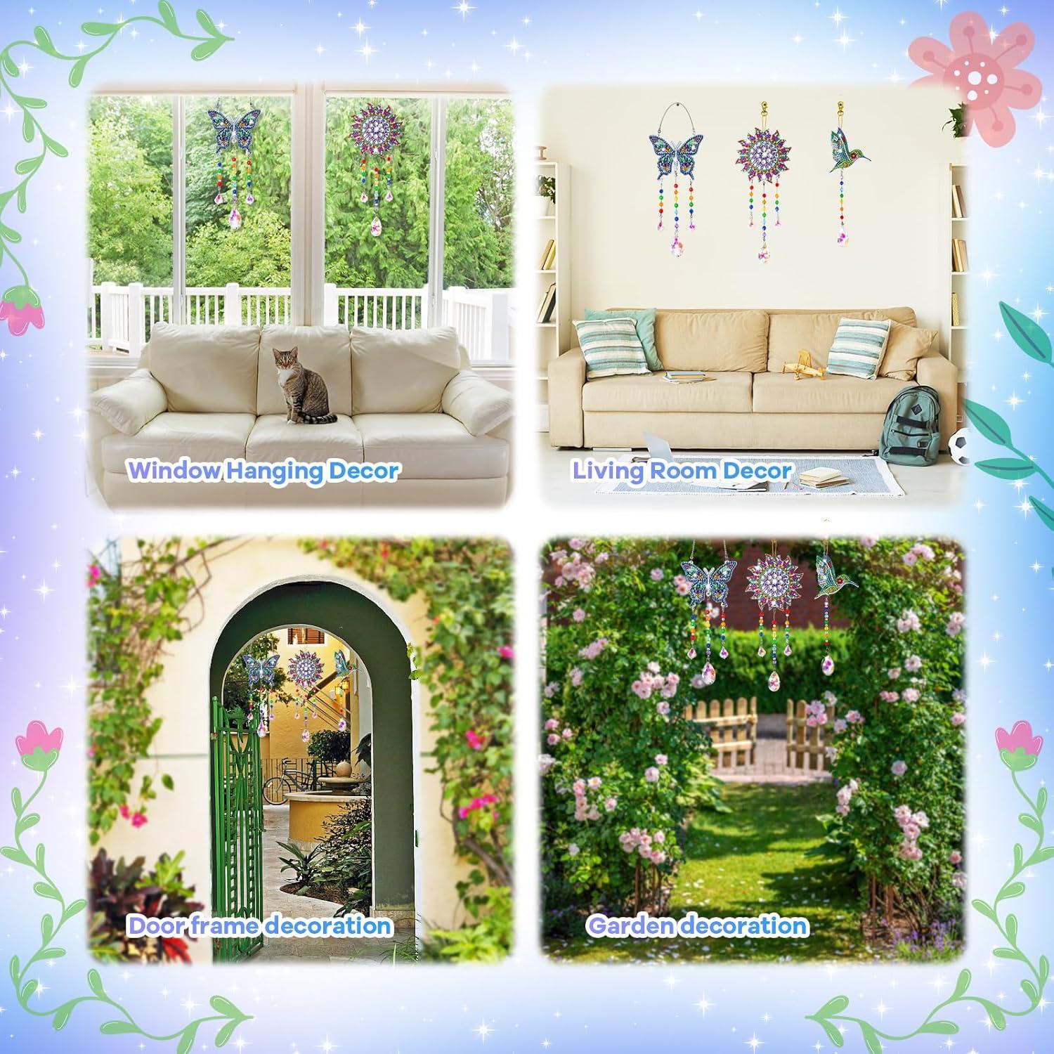 Kit de Manualidades Micaracy para Niños 6-12 Años - Campana de Viento y Atrapa Rayos de Sol