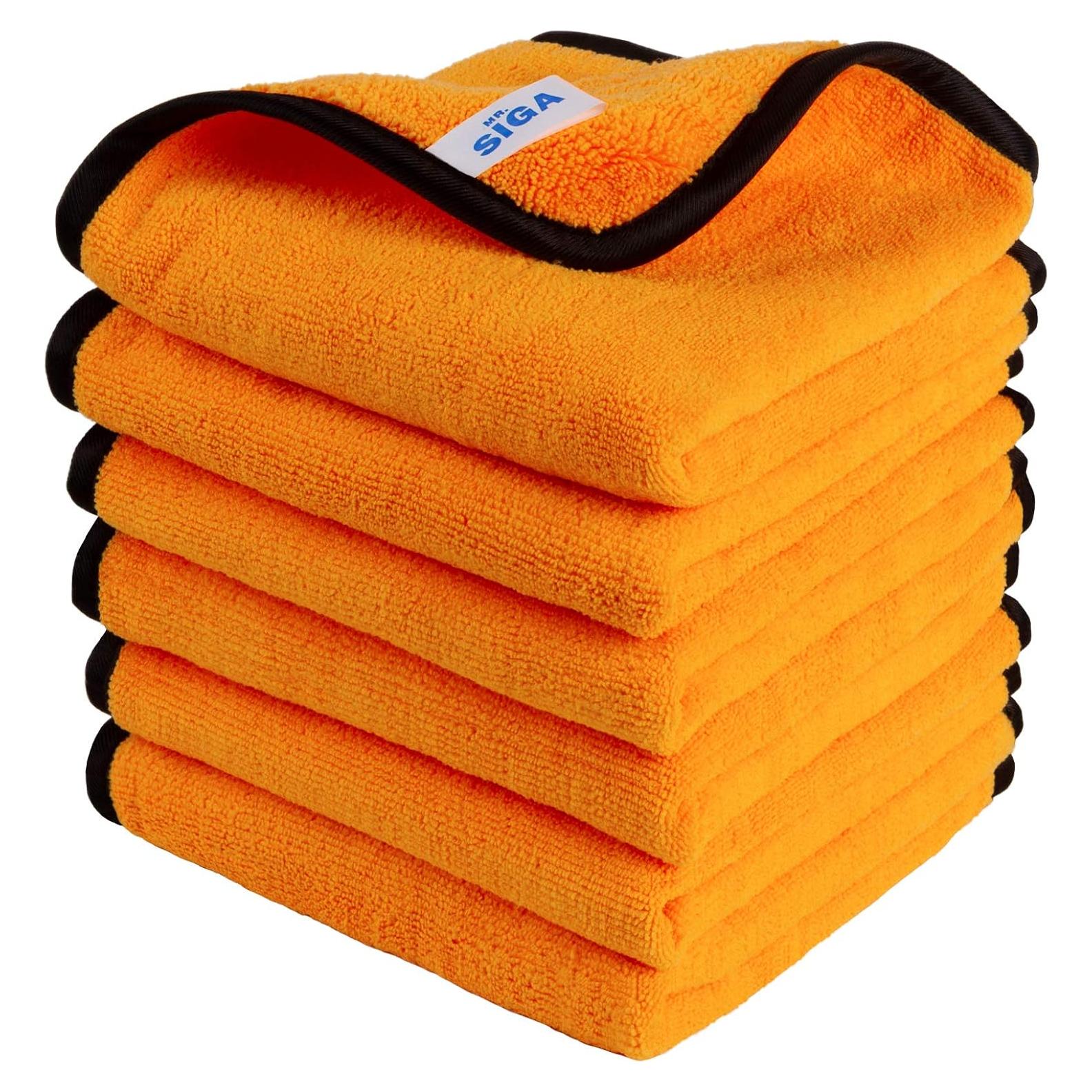 Toallas de Microfibra MR.SIGA 40x60 cm, Paquete de 6, Absorbentes