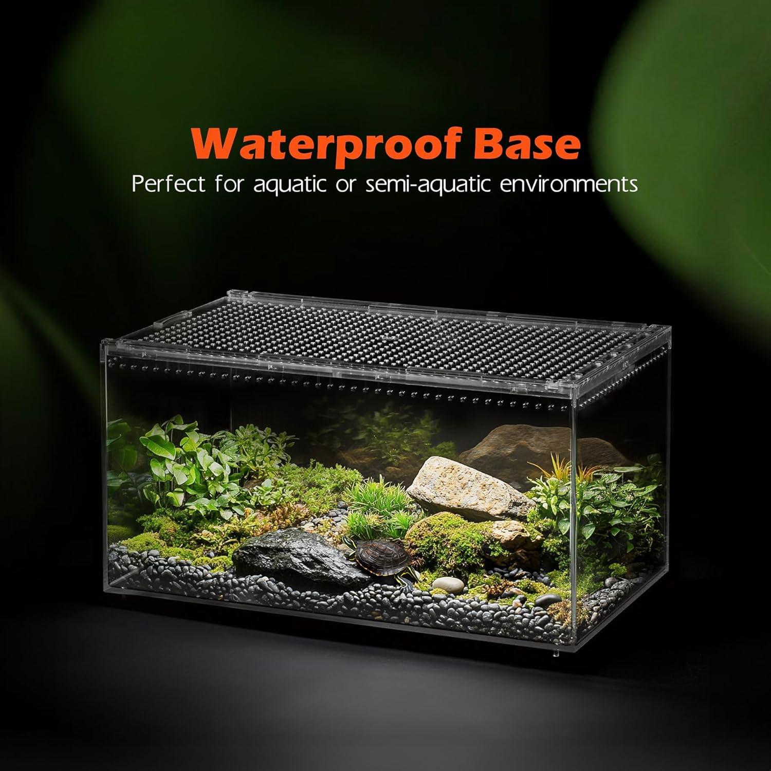 Tanque de Terrario AZV Reptile 20x15x10 cm para Gecko y Tarantula