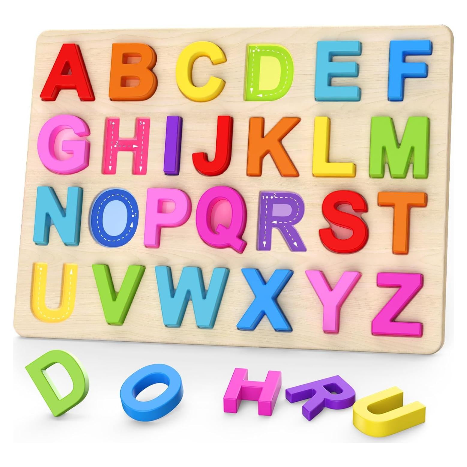Rompecabezas de Alfabeto de Madera Zeoddler para Niños