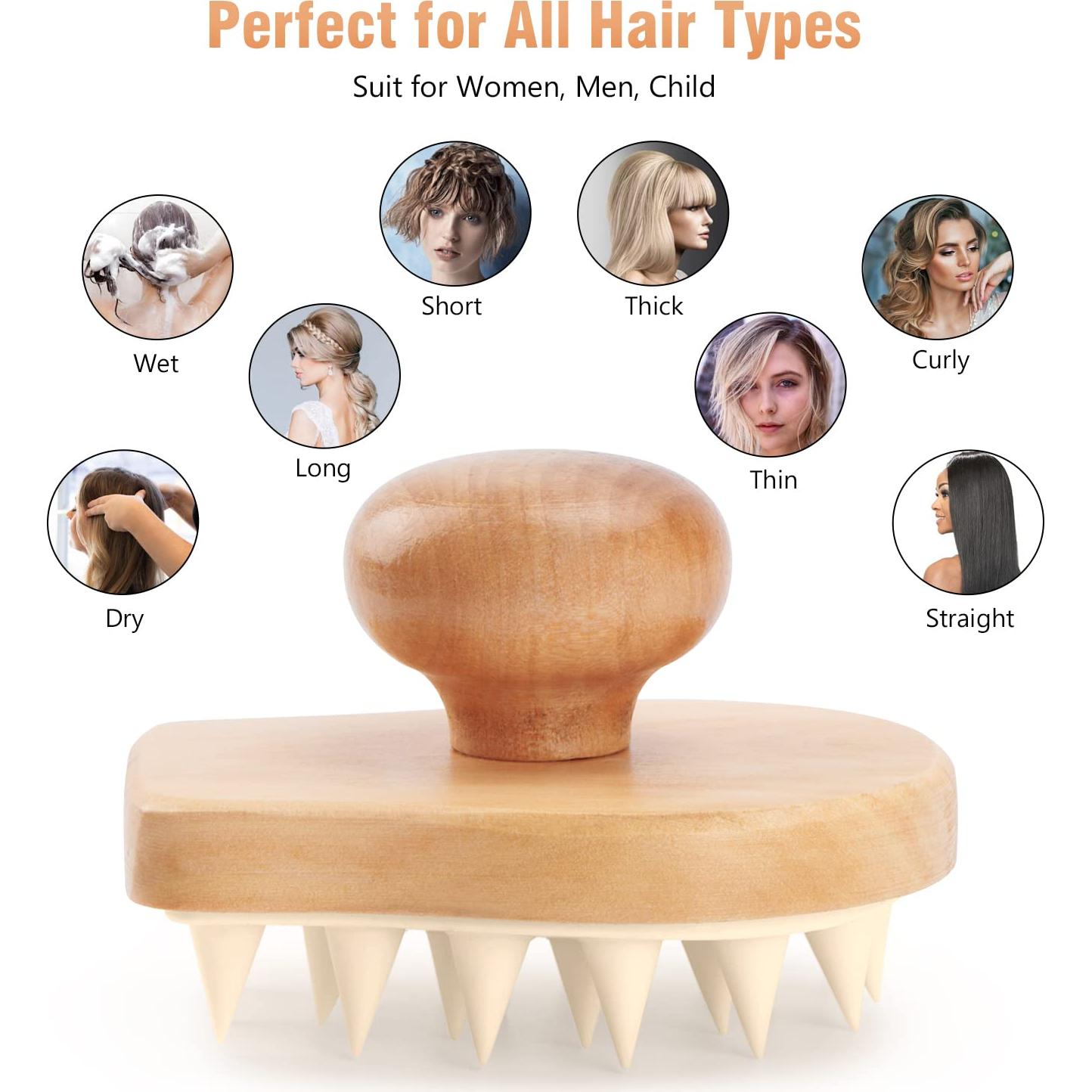 Cepillo Masajeador de Cuero Cabelludo HangerSpace Beige