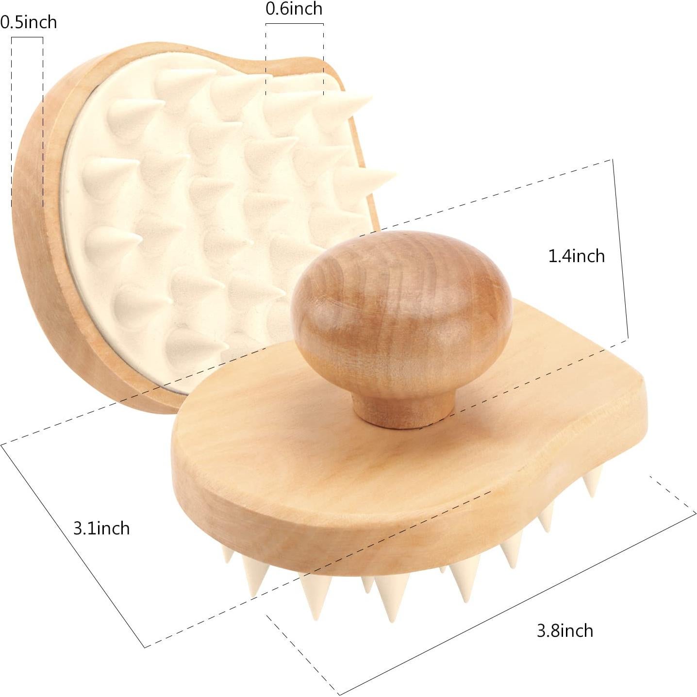 Cepillo Masajeador de Cuero Cabelludo HangerSpace Beige