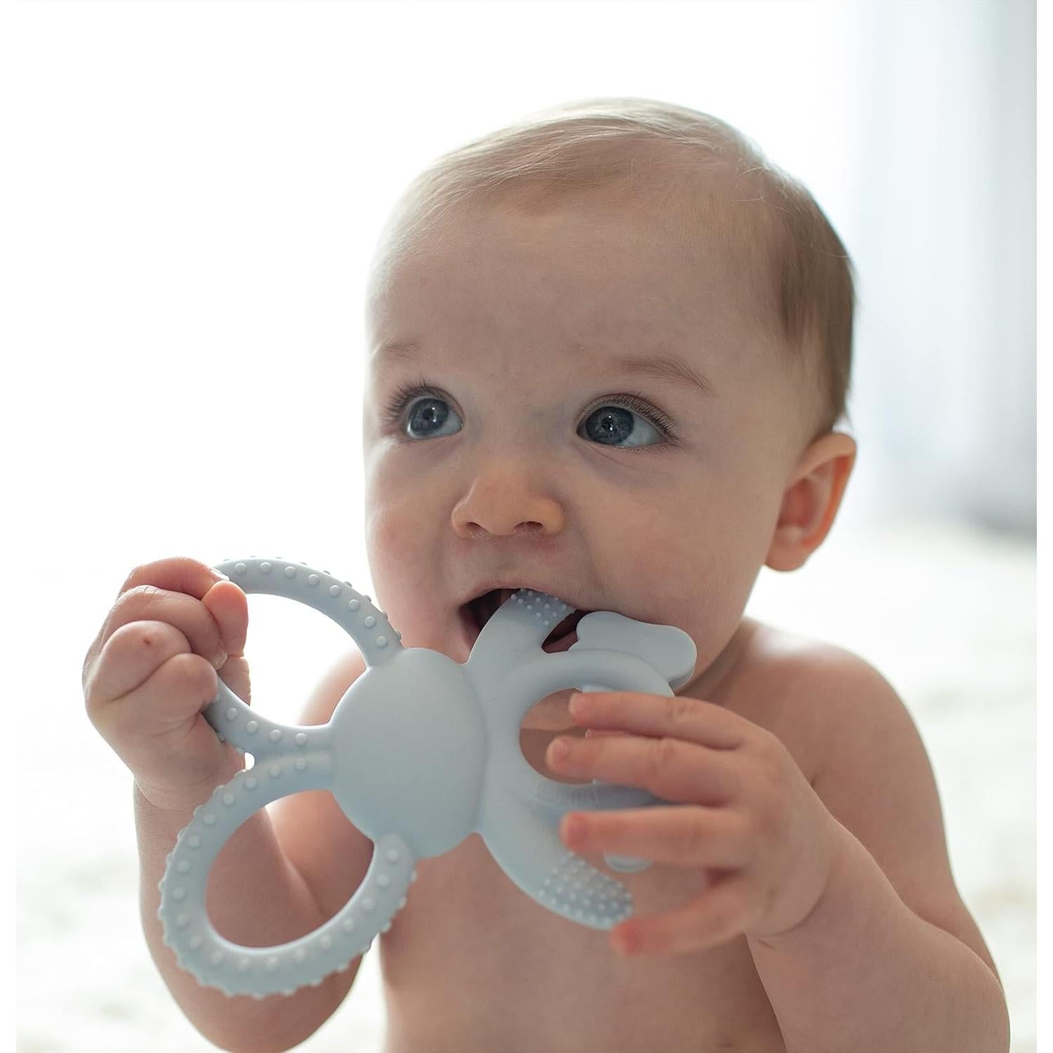 Mordedor Dr. Brown's Flexees Conejito Azul 100% Silicona 3m+