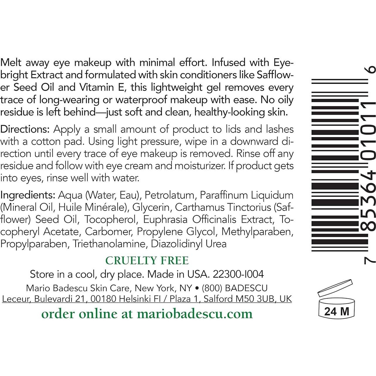 Gel Desmaquillante para Ojos Mario Badescu 59 ml Piel Mixta