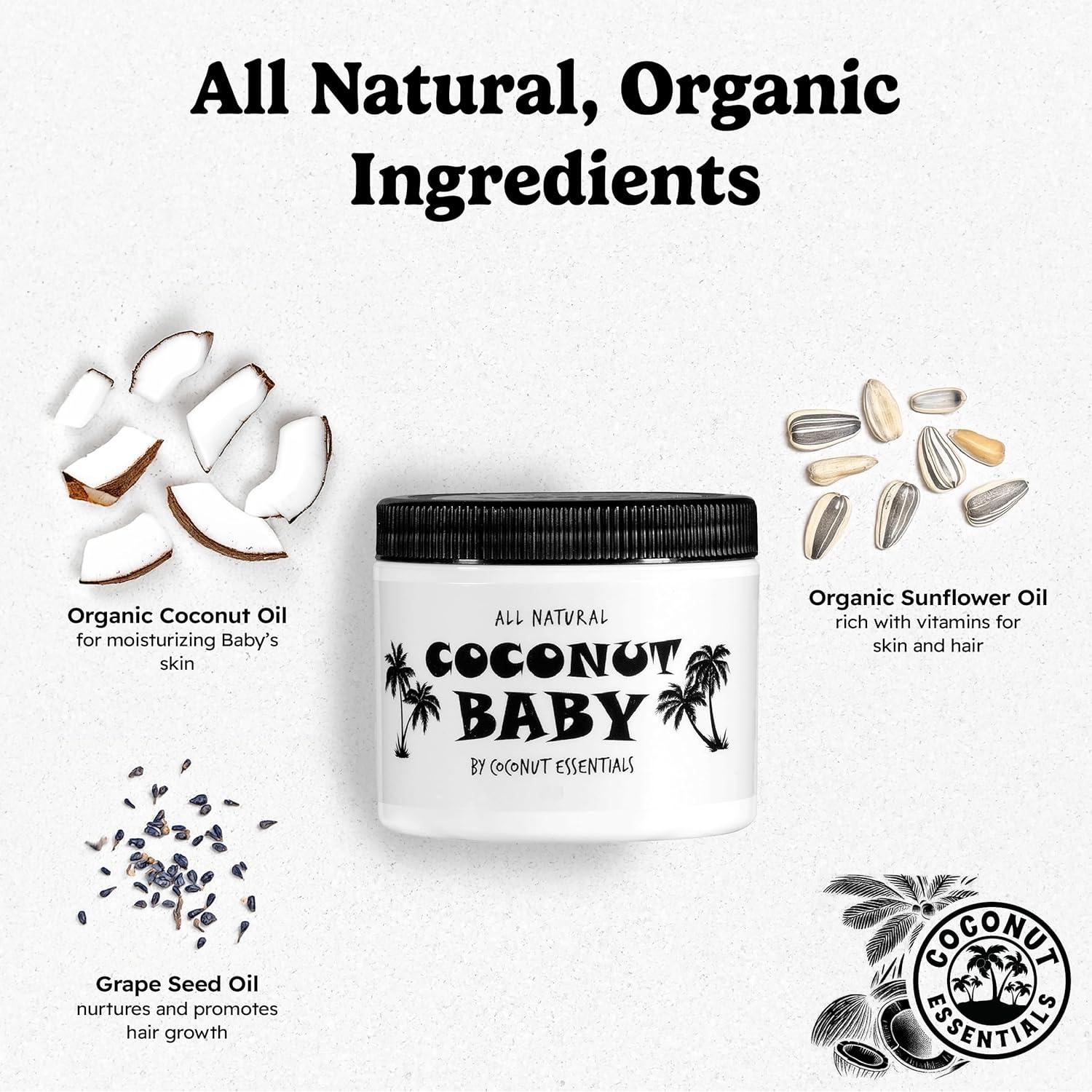 Aceite de Coco Orgánico Coconut Essentials 59 ml Hidratante Piel y Cabello