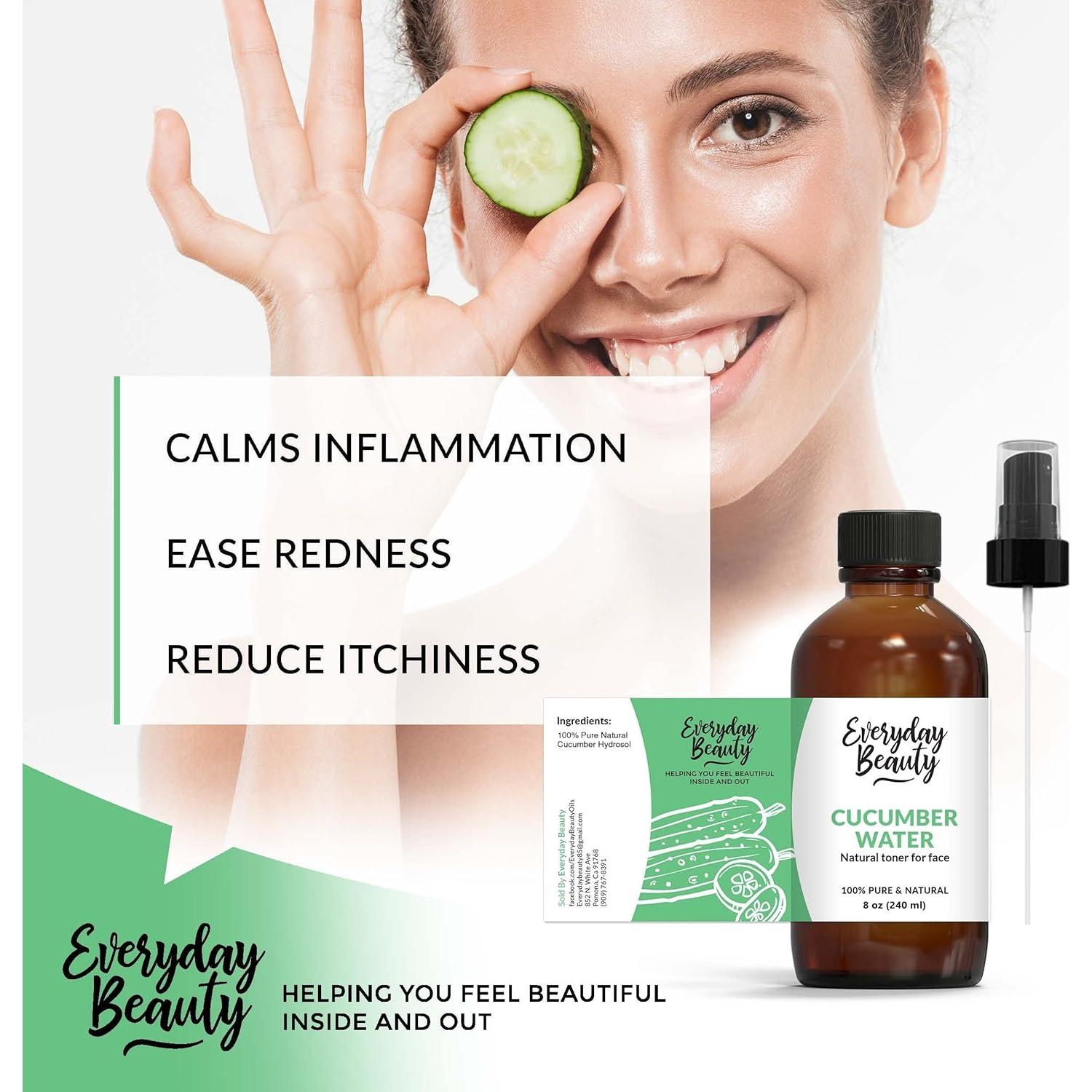 Tónico Facial Hidrosol de Pepino Everyday Beauty 236ml Natural