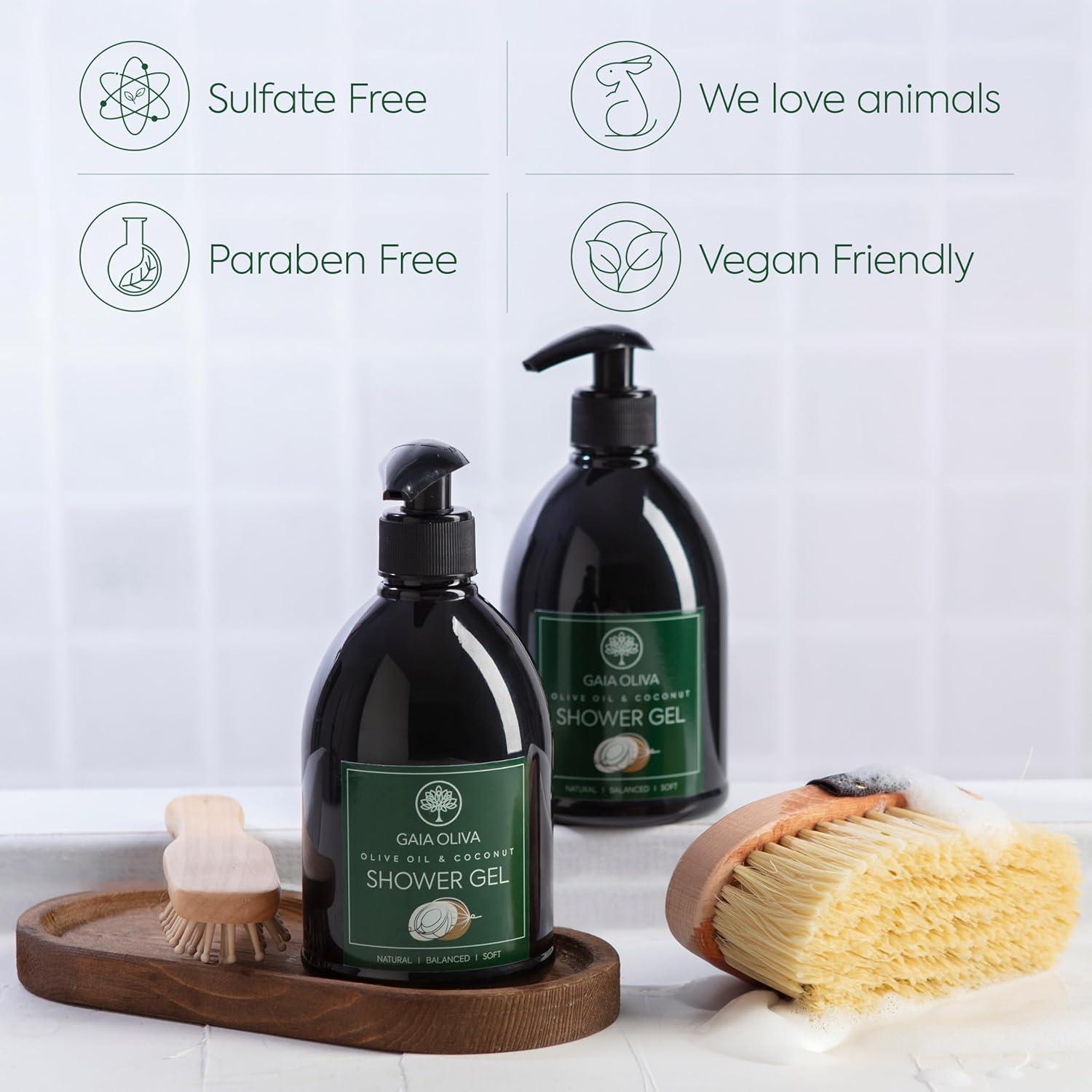 Gel de Ducha Gaia Oliva 500ml - Jabón Corporal Hidratante Coco