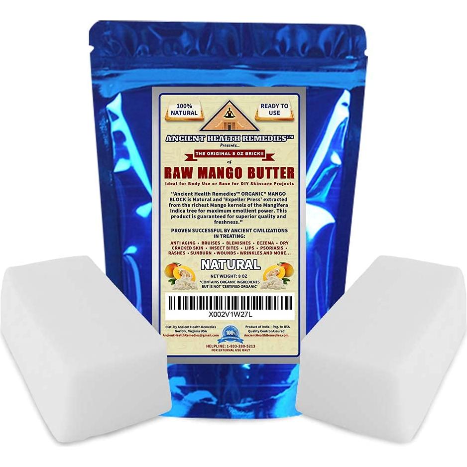 Manteca de Mango Cruda Orgánica Remedios Ancestrales 227g