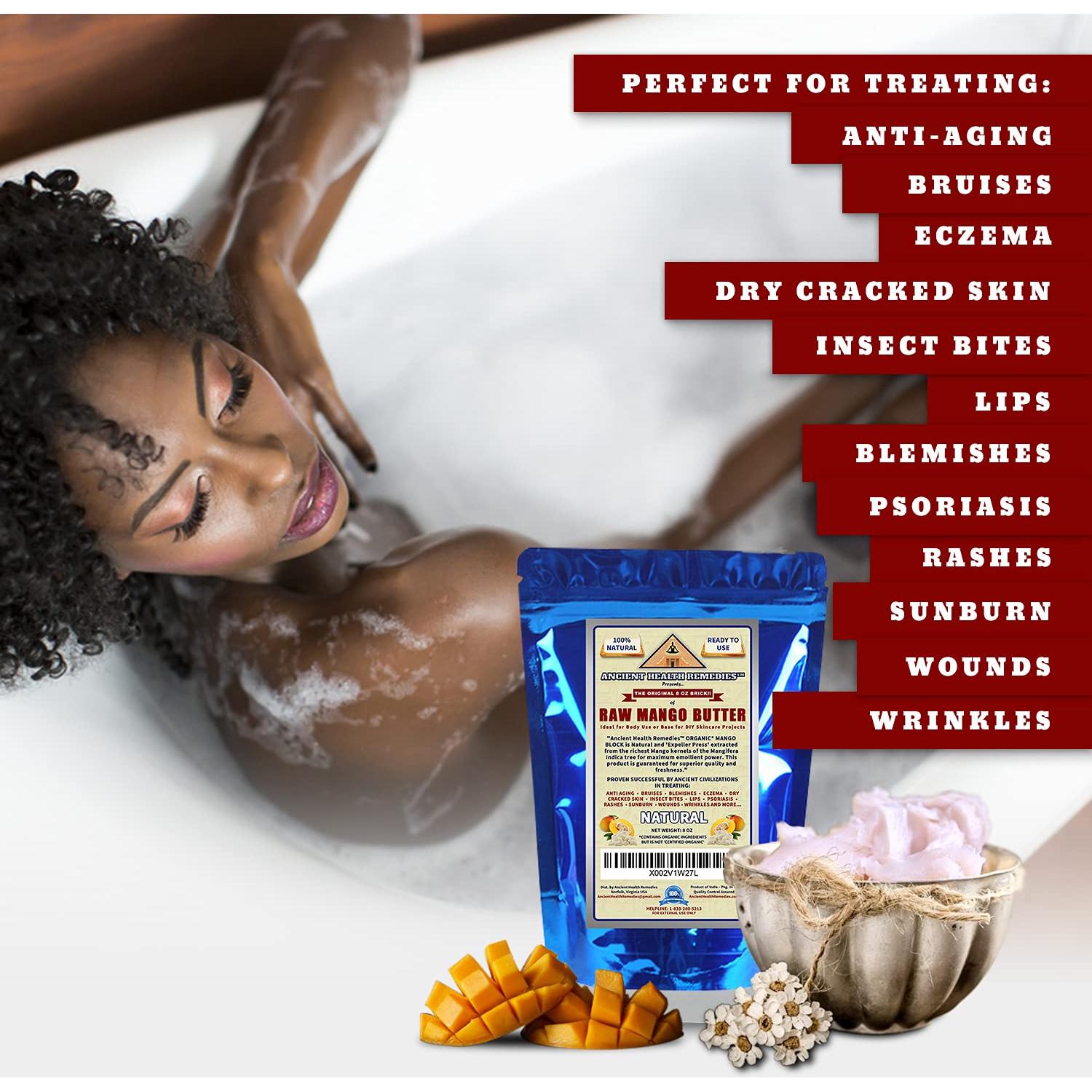 Manteca de Mango Cruda Orgánica Remedios Ancestrales 227g