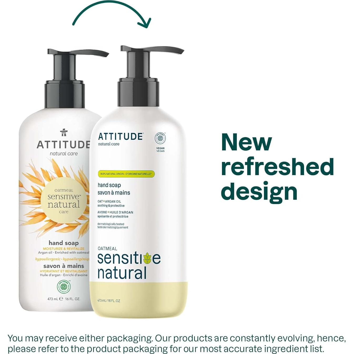 Jabón de Manos Hidratante ATTITUDE 473 ml - Piel Sensible