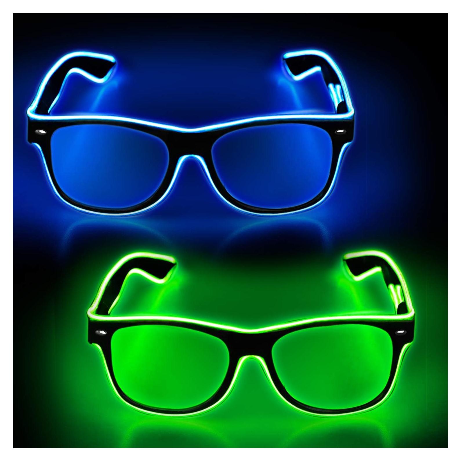 Gafas LED Iluminadas YouRfocus 2 Paquete Azul y Verde