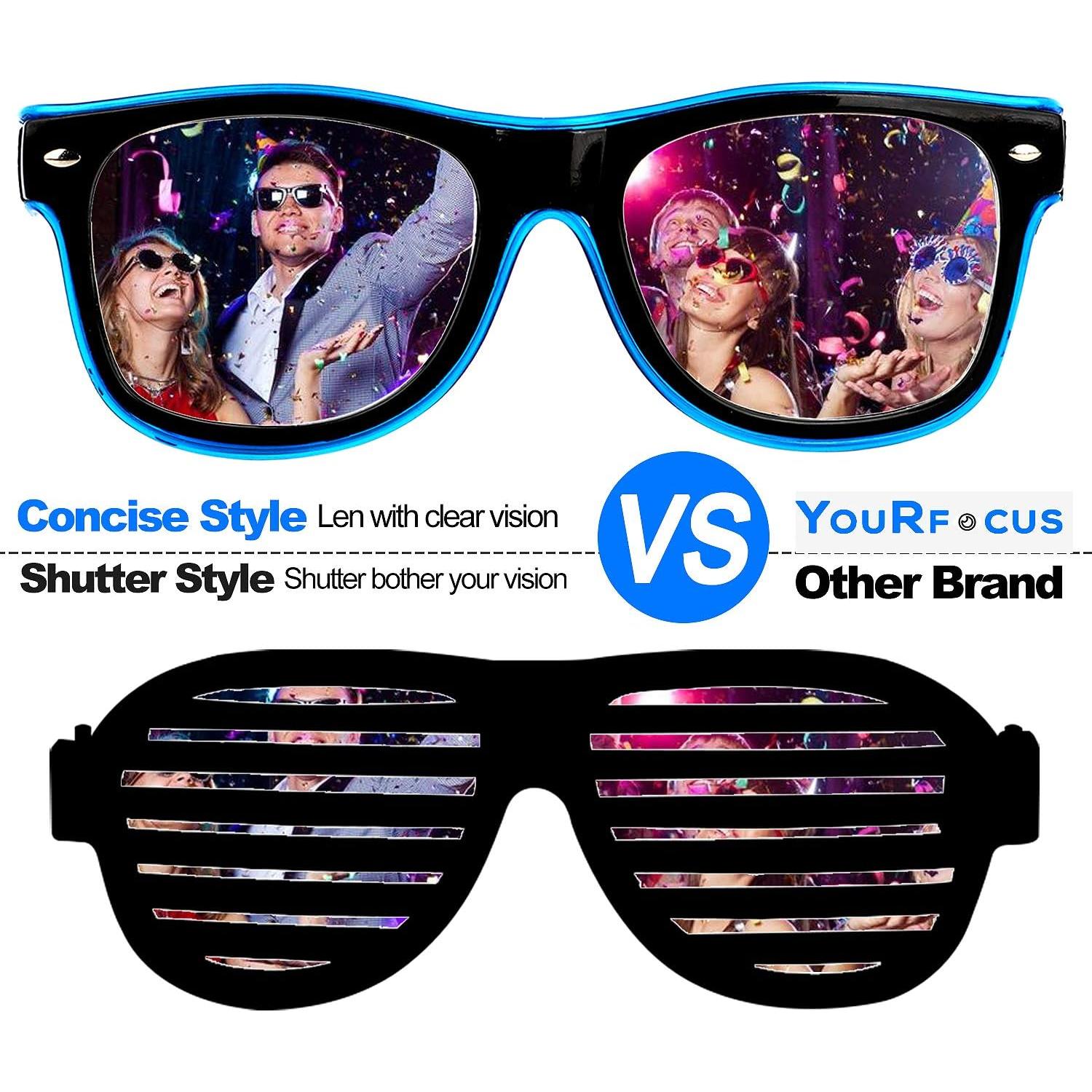 Gafas LED Iluminadas YouRfocus 2 Paquete Azul y Verde