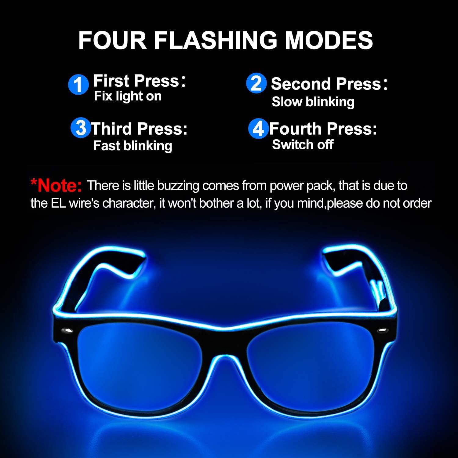 Gafas LED Iluminadas YouRfocus 2 Paquete Azul y Verde