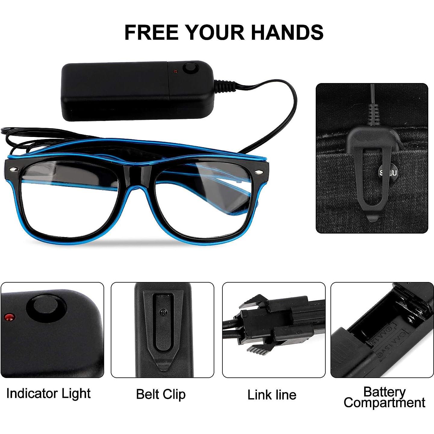 Gafas LED Iluminadas YouRfocus 2 Paquete Azul y Verde