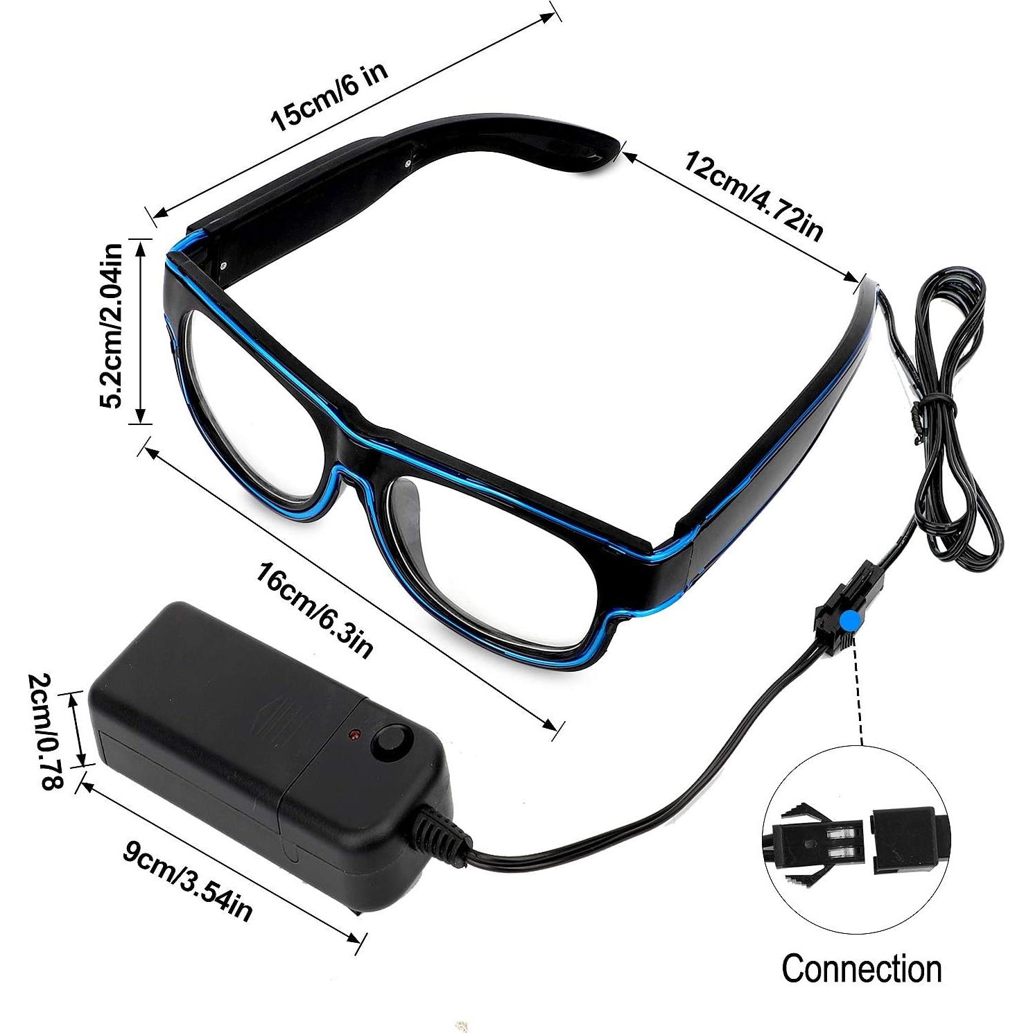 Gafas LED Iluminadas YouRfocus 2 Paquete Azul y Verde