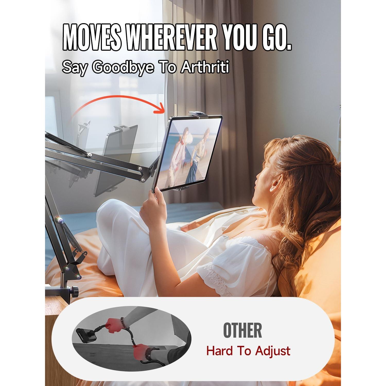 Soporte para Tabletas LISEN 34.6 cm Ajustable para iPad y Kindle