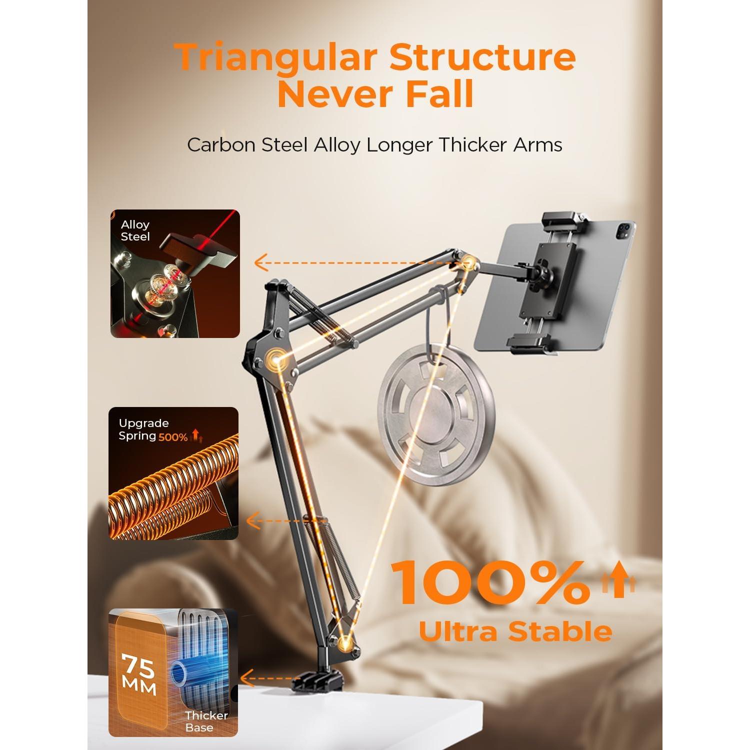 Soporte para Tabletas LISEN 34.6 cm Ajustable para iPad y Kindle