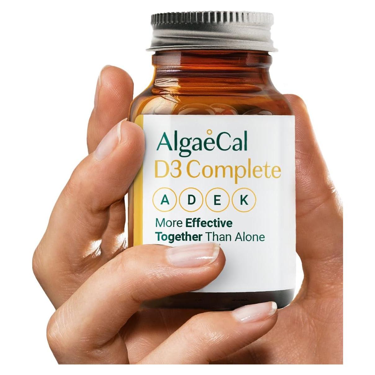 Suplemento de Vitaminas D3 K2 AlgaeCal 60 Cápsulas Blandas