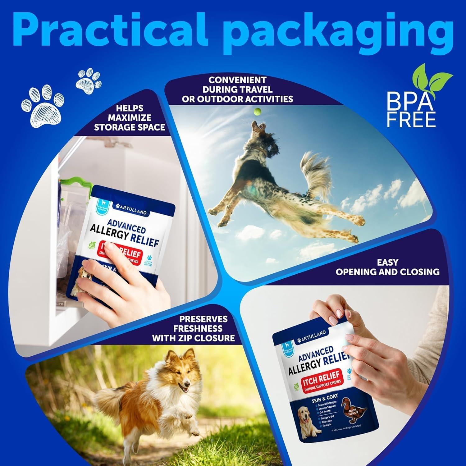 Masticables para Alergias en Perros Artullano - 70 Golosinas