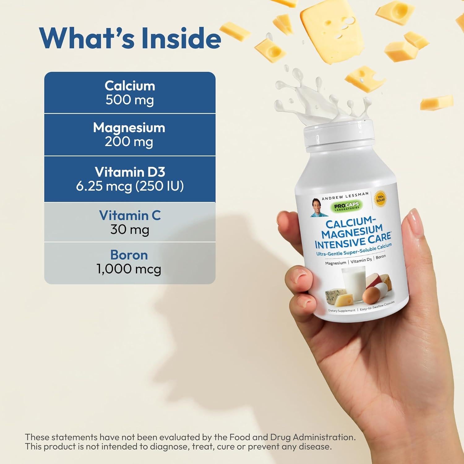 Cápsulas de Calcio y Magnesio Andrew Lessman 60 Unidades