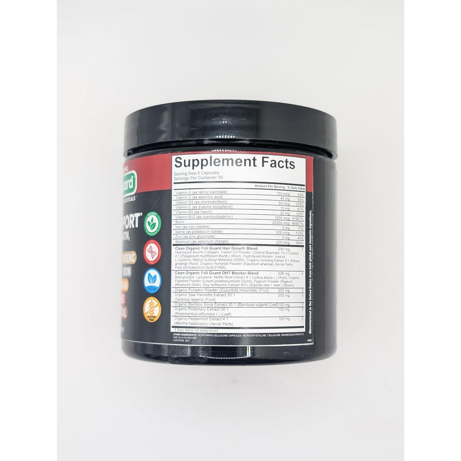 Suplemento de Biotina y Colágeno para Crecimiento Cabello Hombres