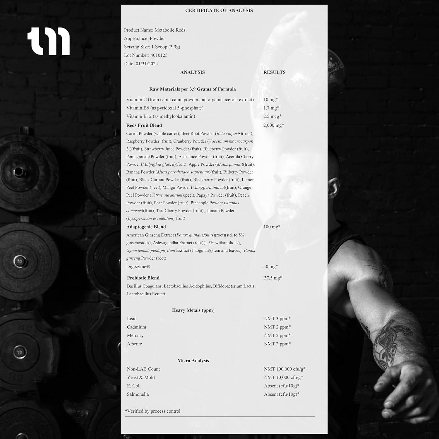 Polvo de Superalimento Rojos Trumeta - 14 Porciones Antioxidantes