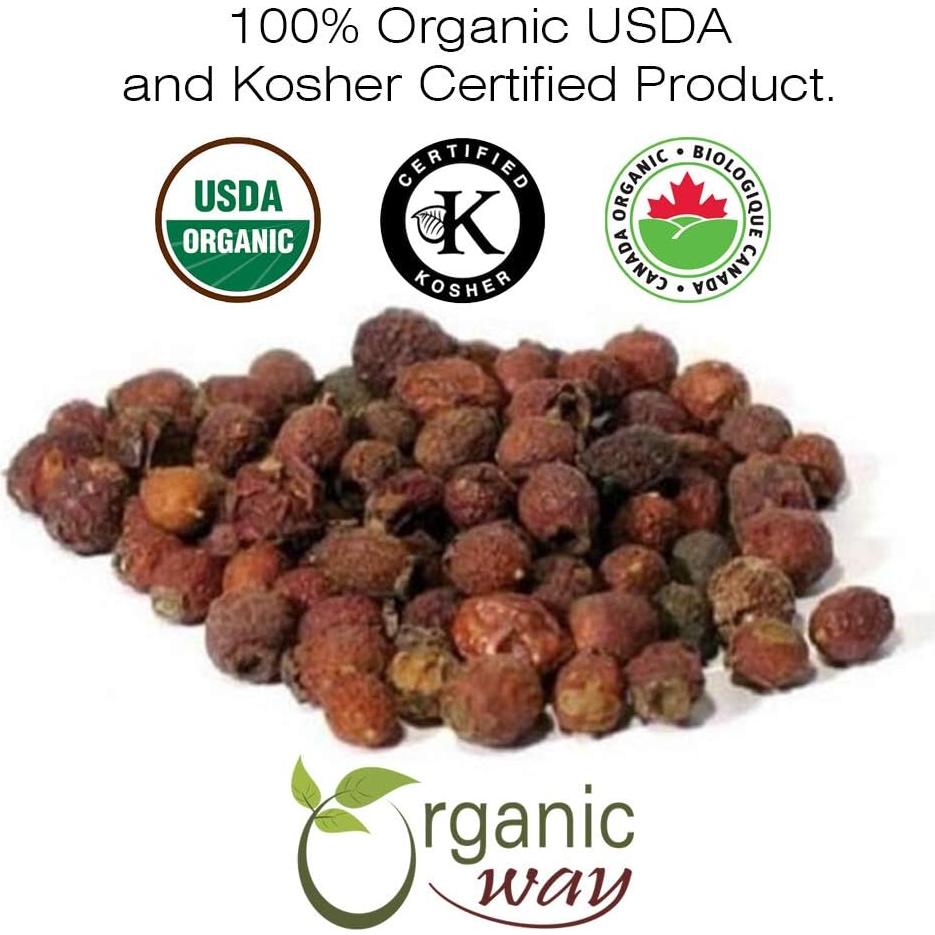 Bayas de Espino Orgánicas Cortadas 0.45 kg - Organic Way