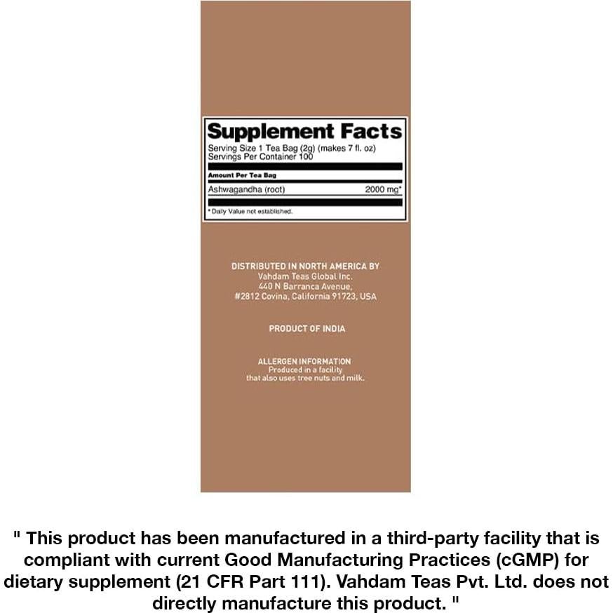 Té de Raíz de Ashwagandha Handpick - 100 Bolsas Ecológicas
