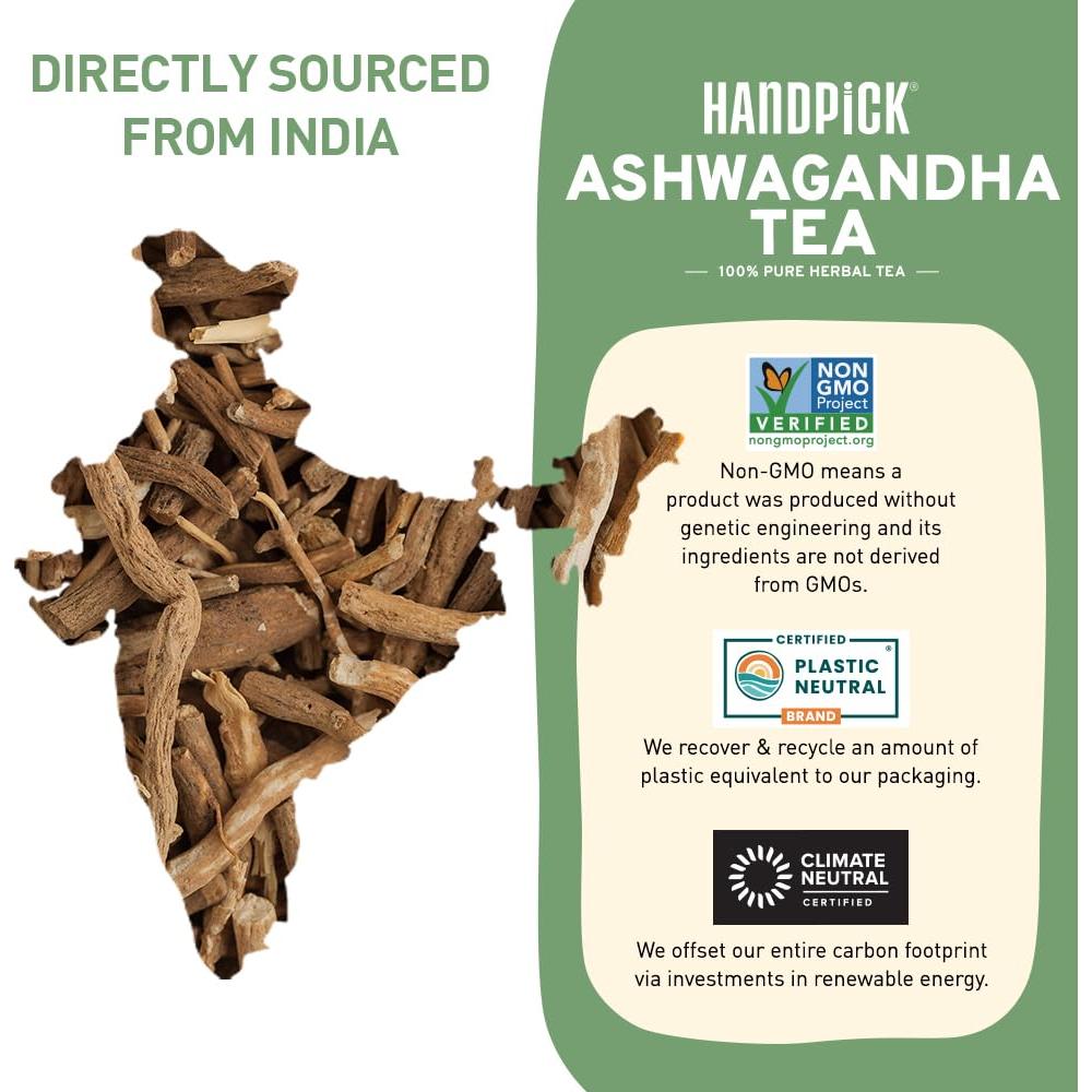 Té de Raíz de Ashwagandha Handpick - 100 Bolsas Ecológicas