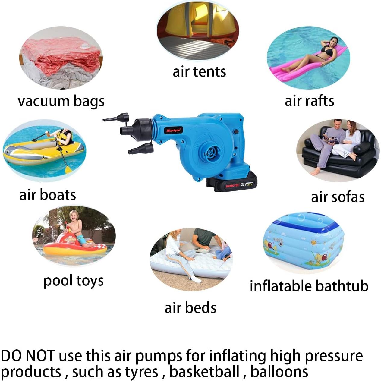 Soplador Inalámbrico MKMKYEE 3-en-1 21V Portátil Ligero