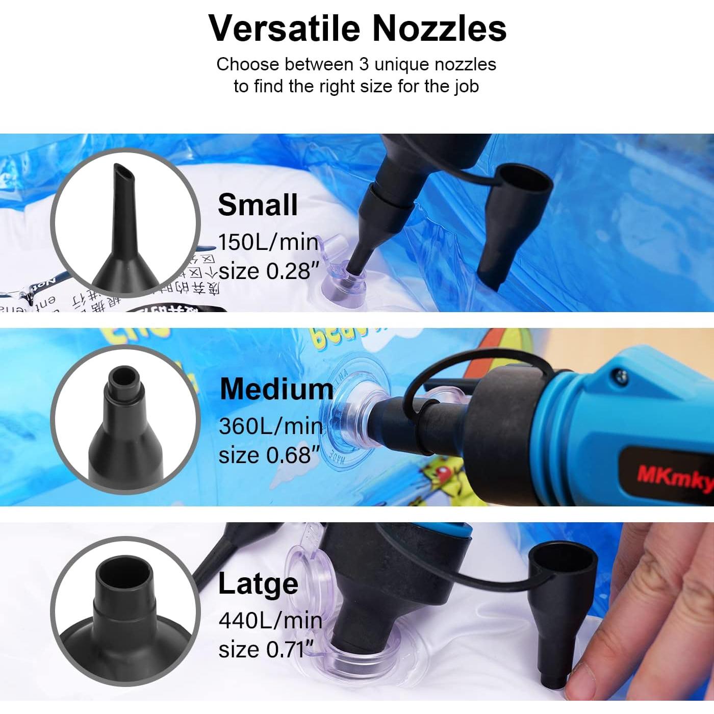 Soplador Inalámbrico MKMKYEE 3-en-1 21V Portátil Ligero