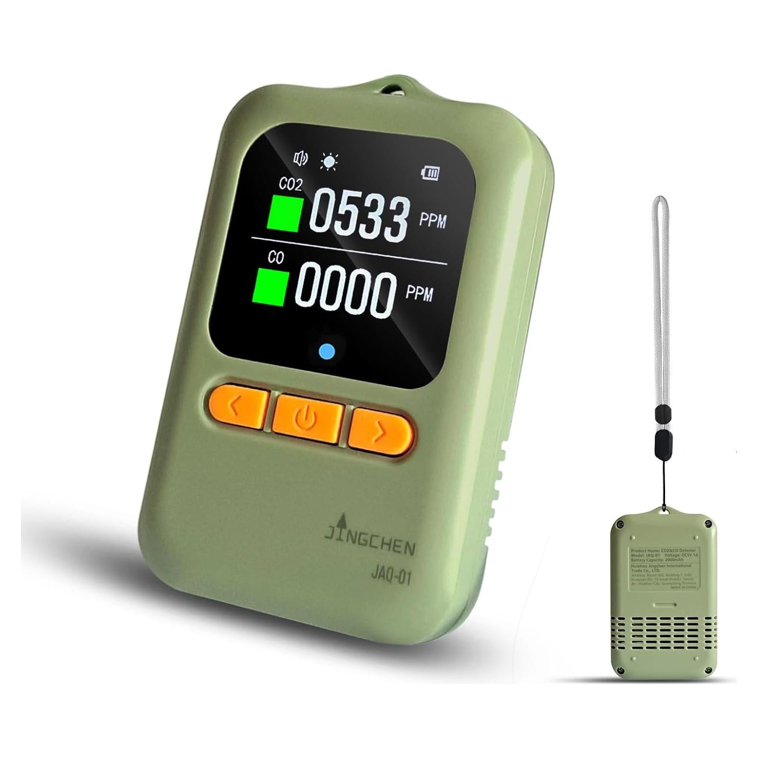 Detector de Monóxido de Carbono y CO2 JINGCHEN JAQ-01 4-en-1