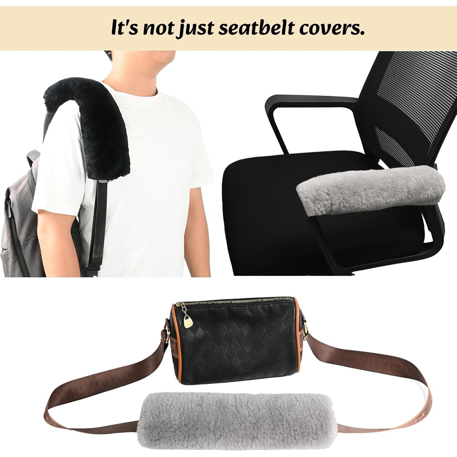 Funda de Cinturón de Seguridad Aegis Piel de Oveja Negra 2Pack