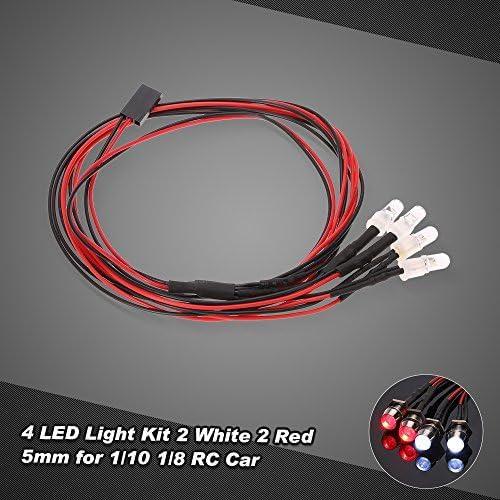 Kit de Luces LED 4Pcs GLOBACT para Coche RC 1/10 1/8