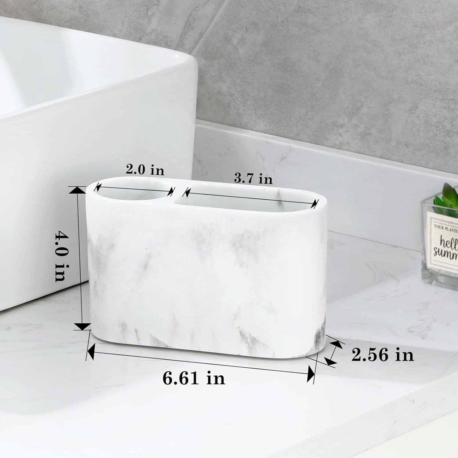 Soporte para Cepillos de Dientes Luxspire 2 Ranuras Blanco