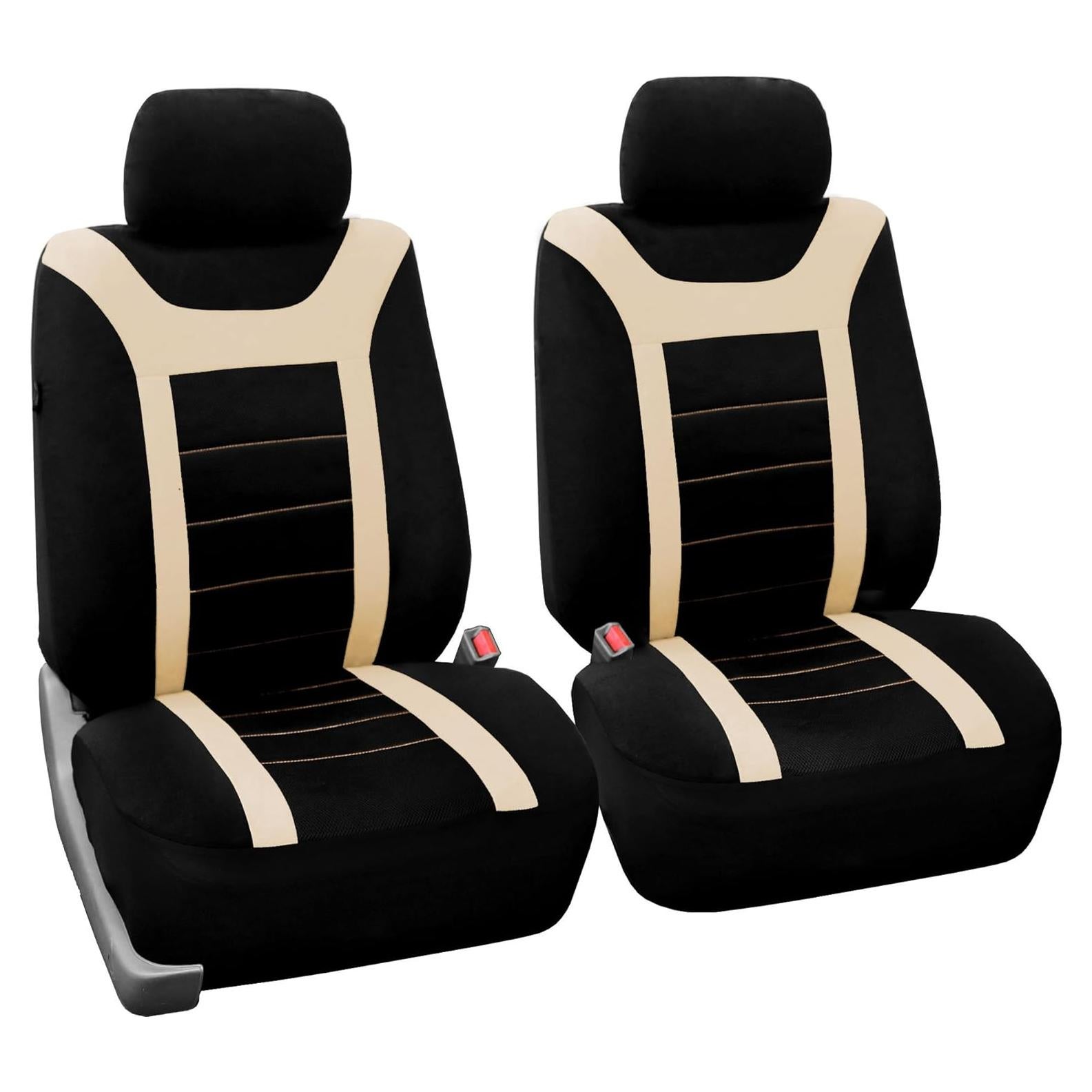 Cubiertas de Asiento de Tela FH Group Beige, Ajuste Universal