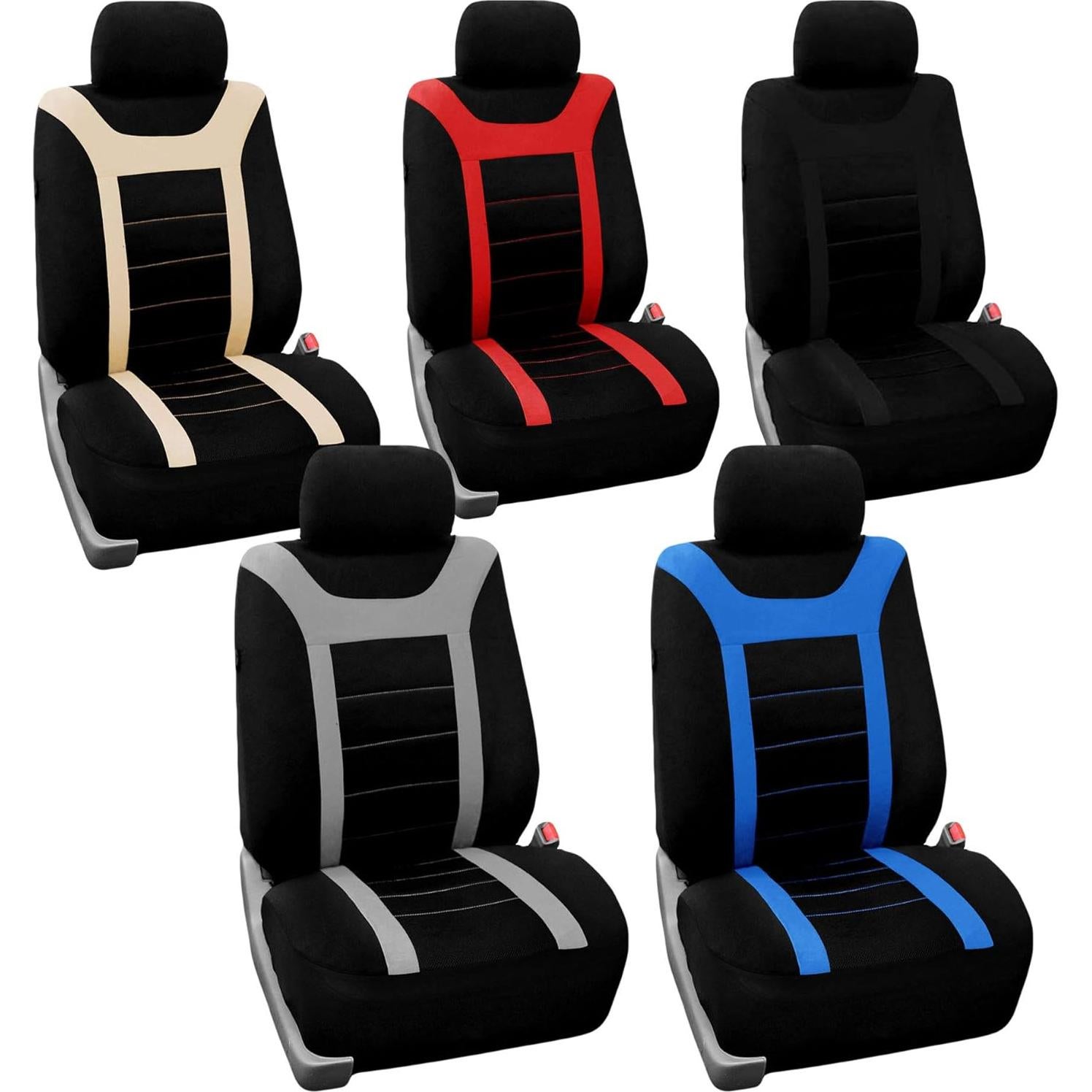 Cubiertas de Asiento de Tela FH Group Beige, Ajuste Universal