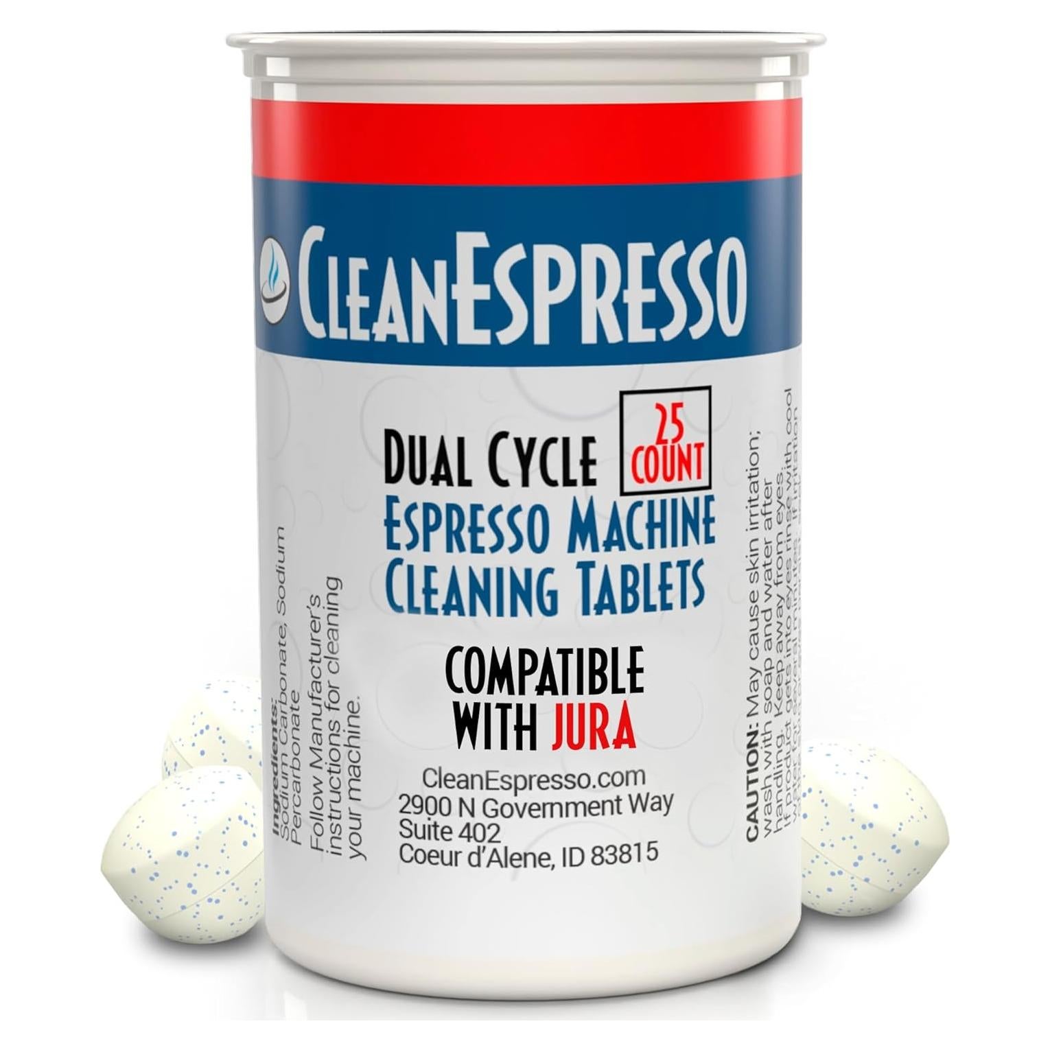 Tabletas de Limpieza CleanEspresso para Cafeteras Jura - 25 Unidades