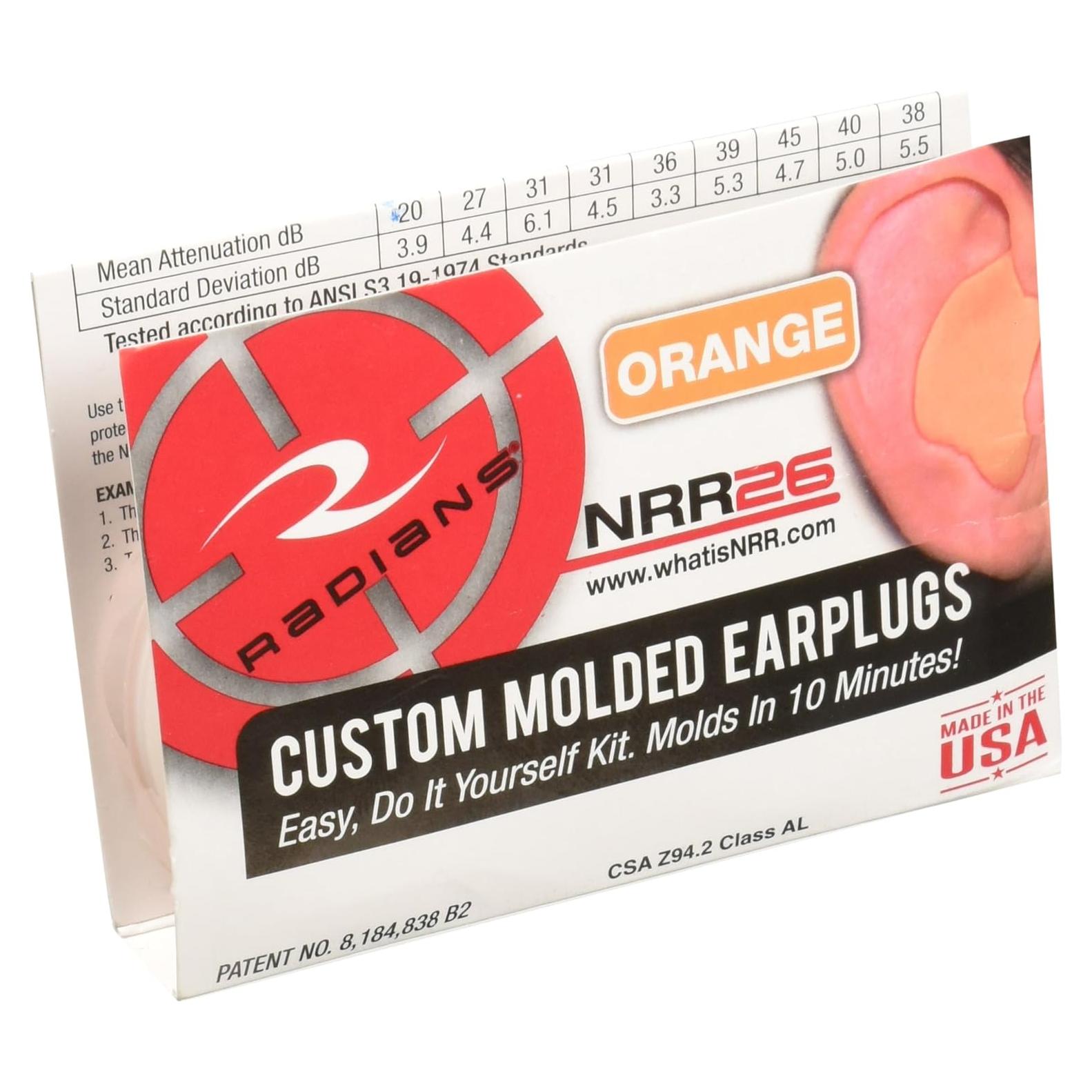 Tapones de Oído Personalizados Radians CEP001-O Naranja